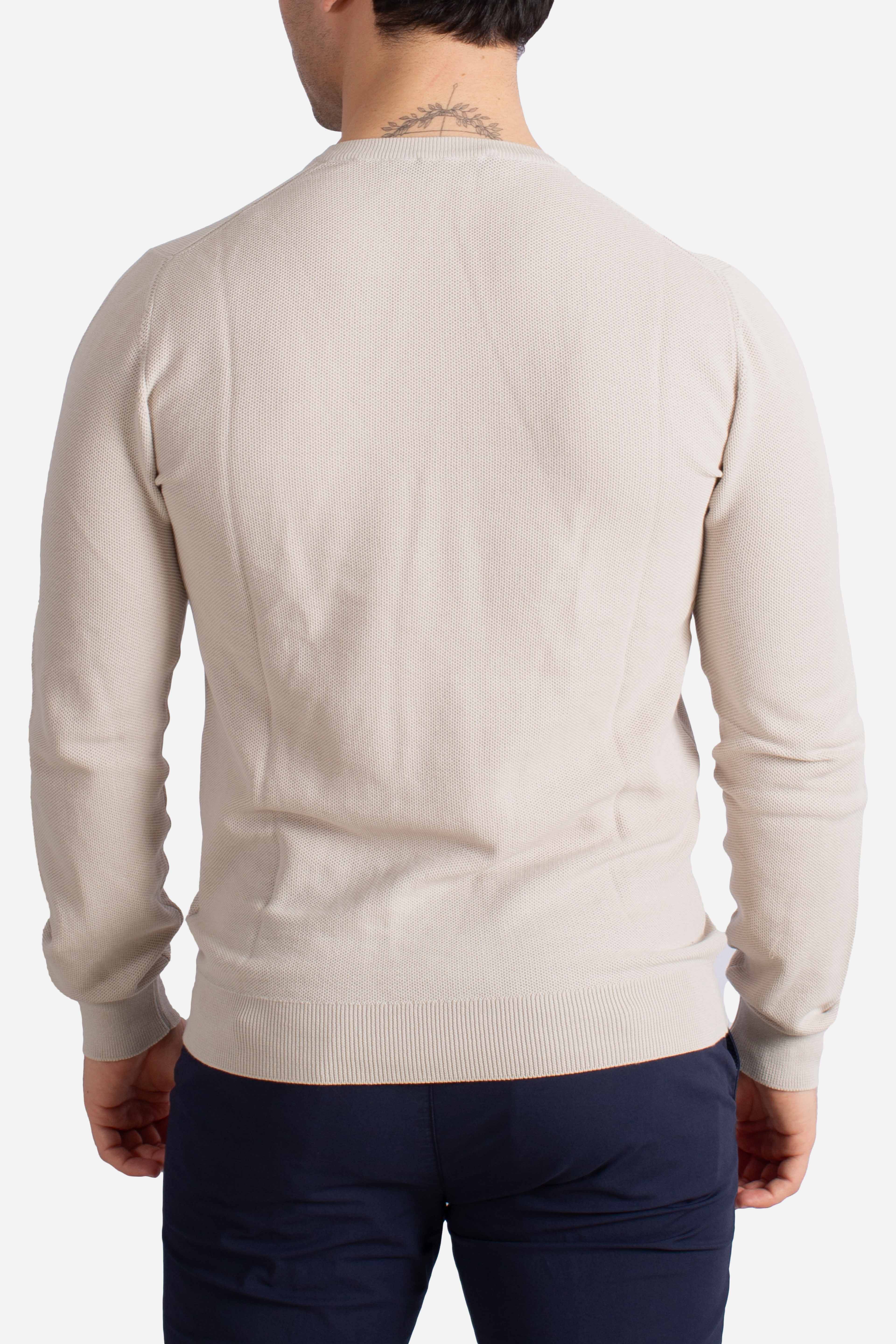 Pull Girocollo Travel in Cotone beige