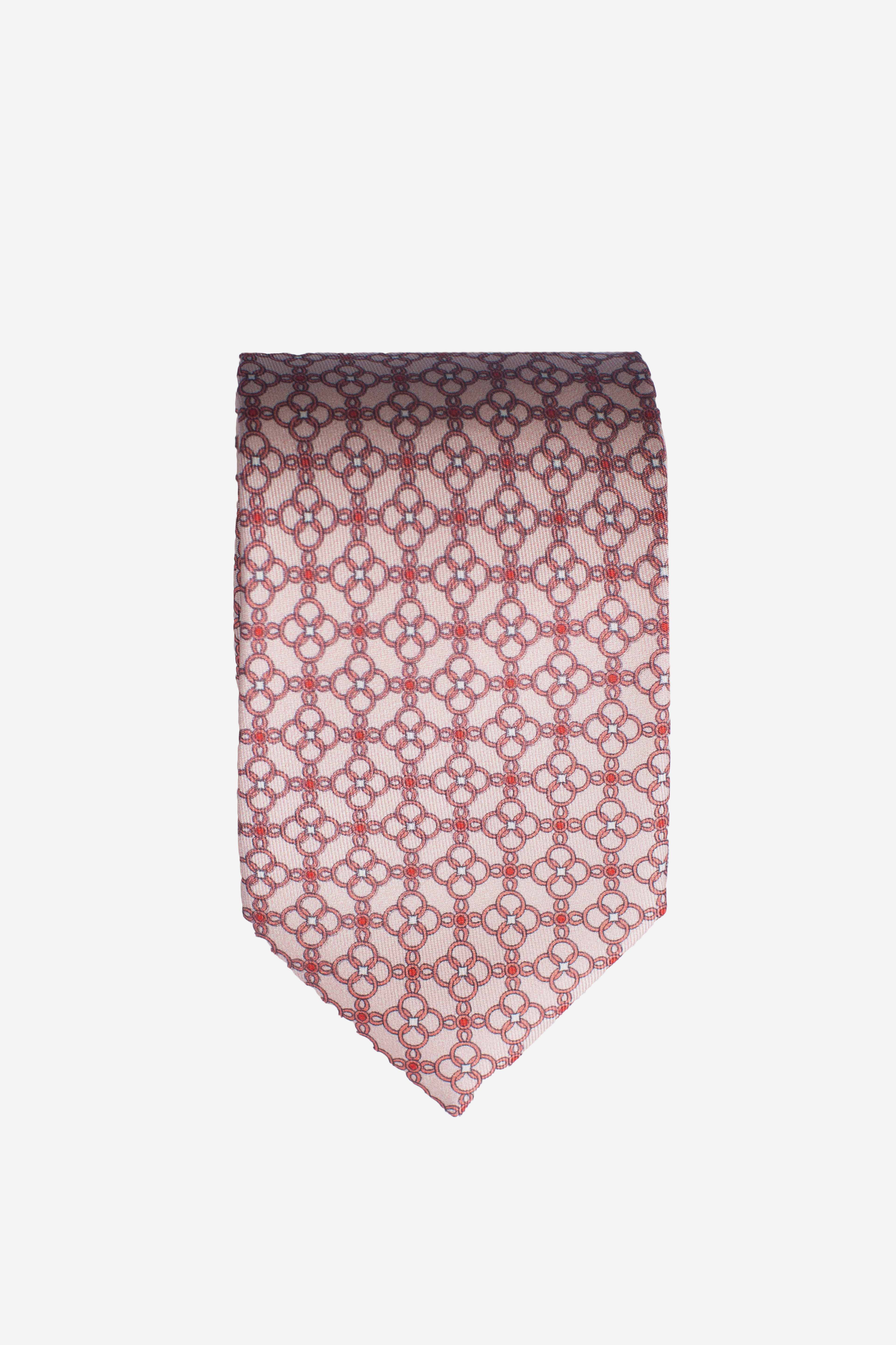 Cravatta in seta panfiore rosa