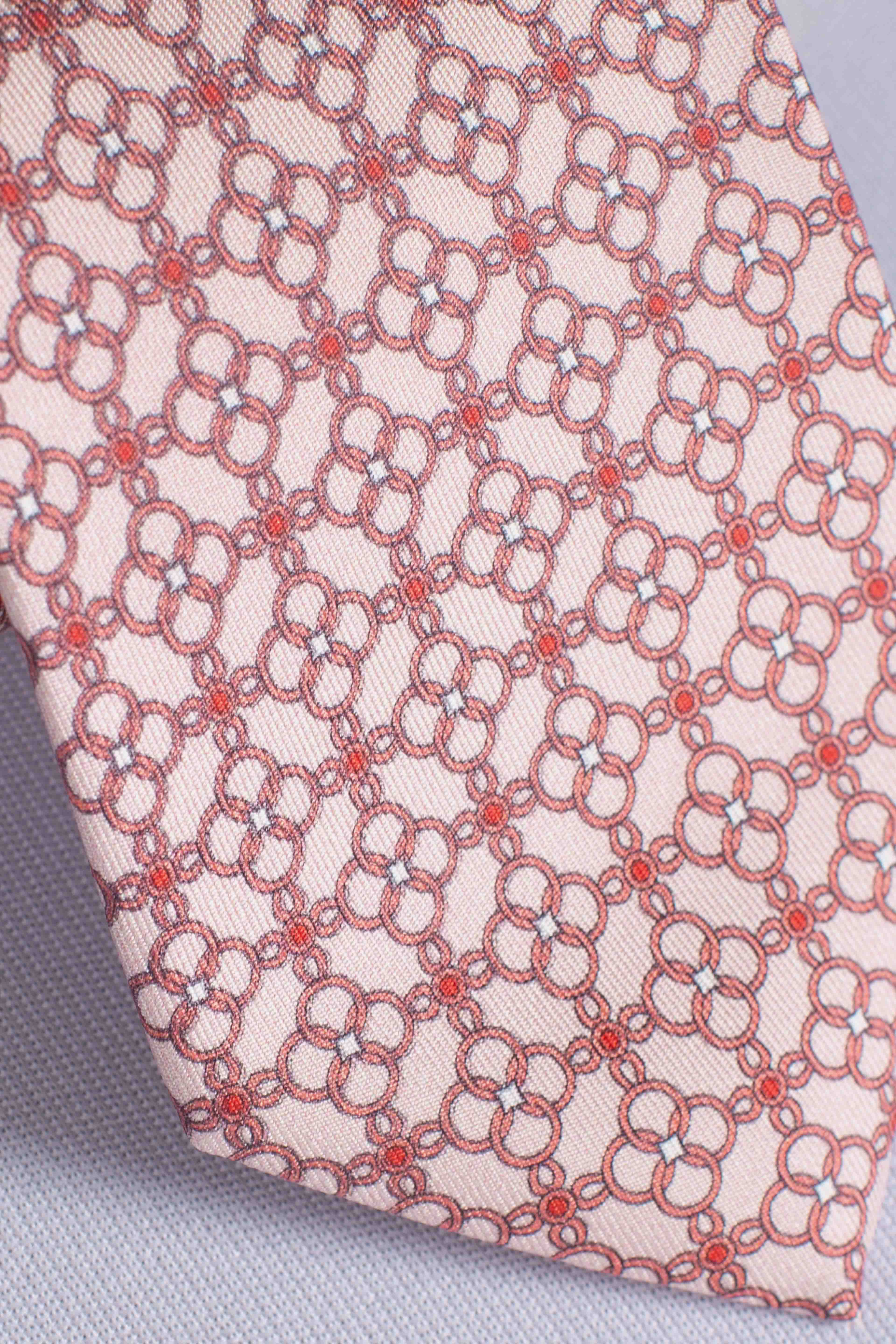 Cravatta in seta panfiore rosa