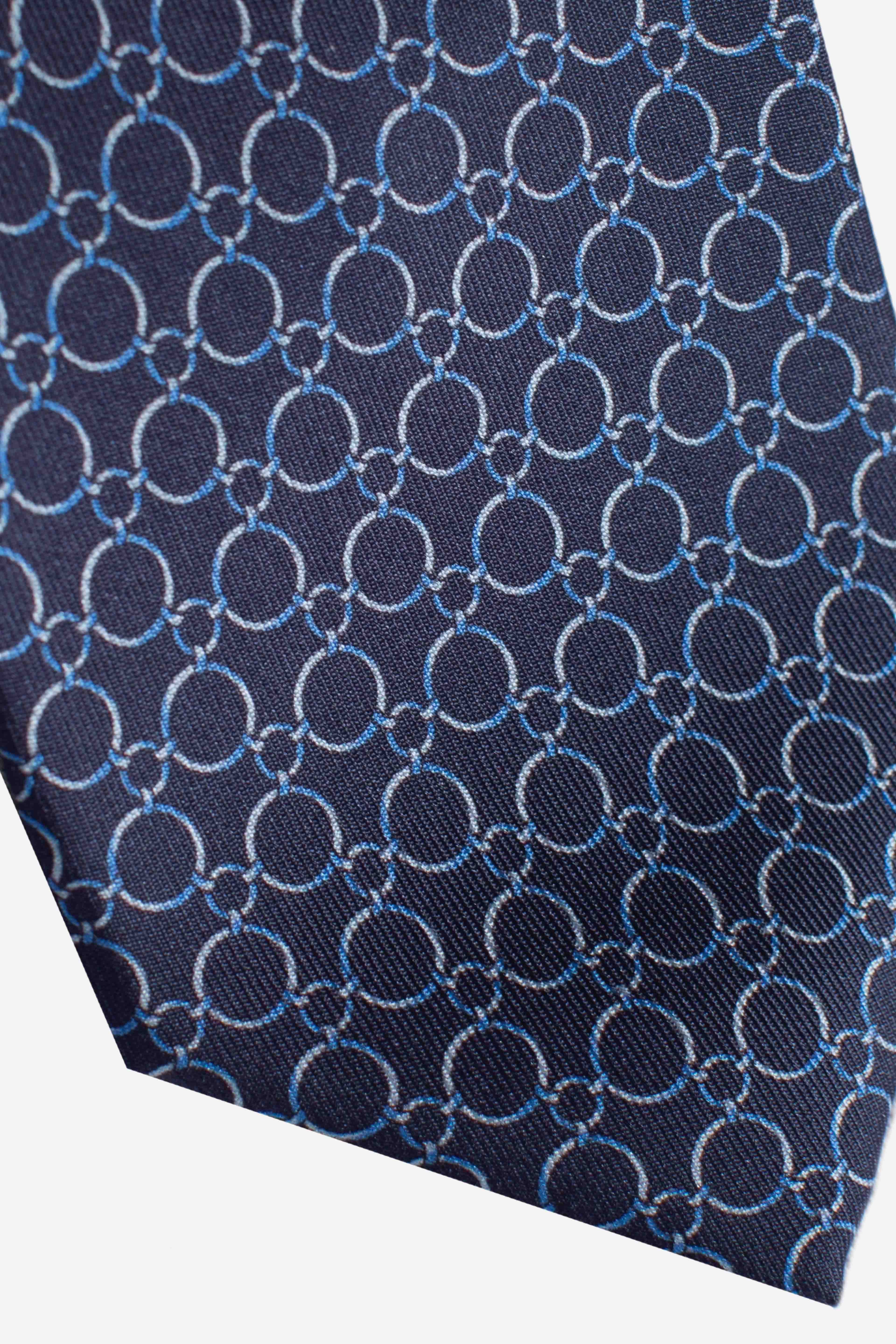 Cravatta in seta catena blu