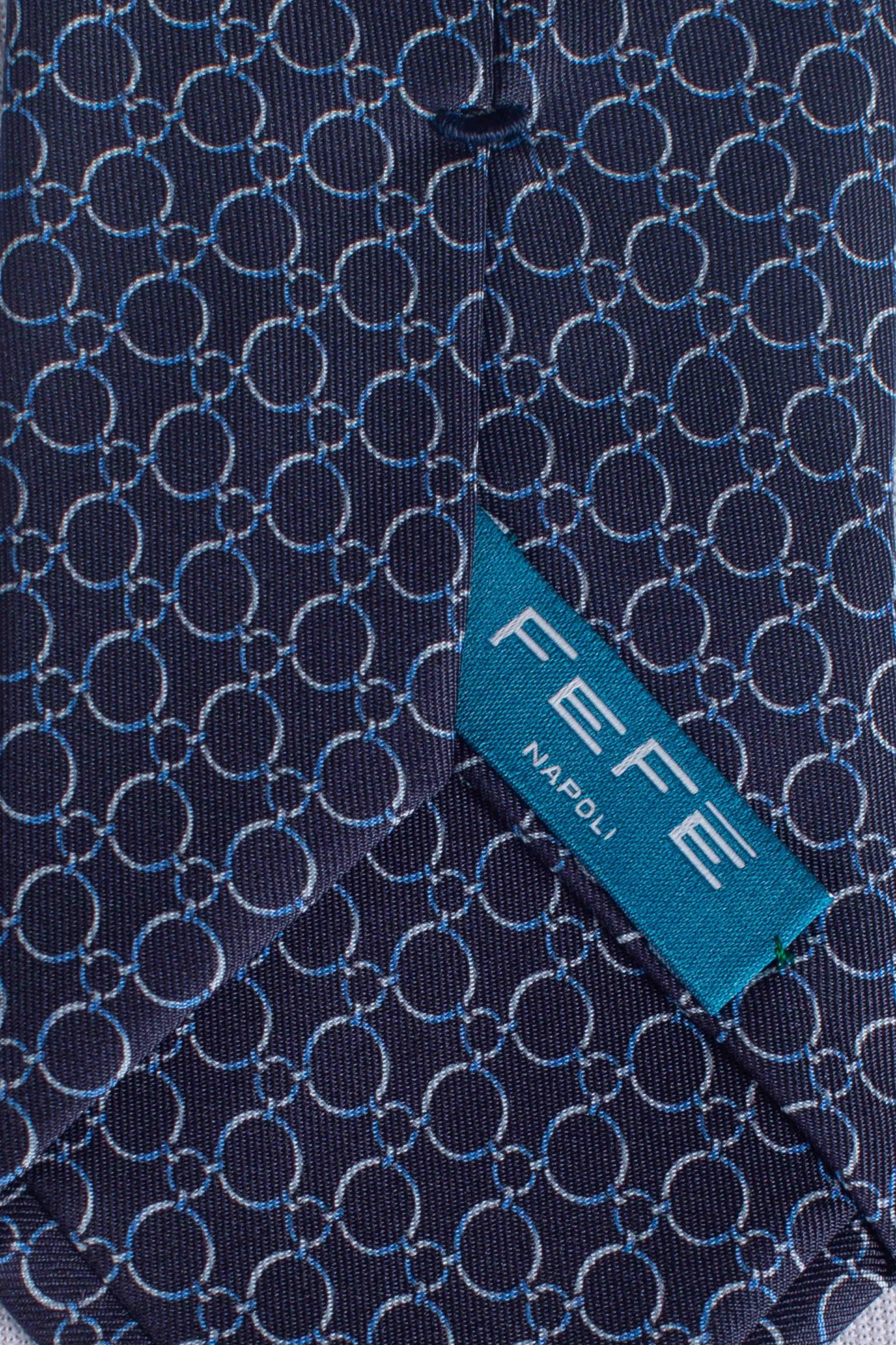 Cravatta in seta catena blu