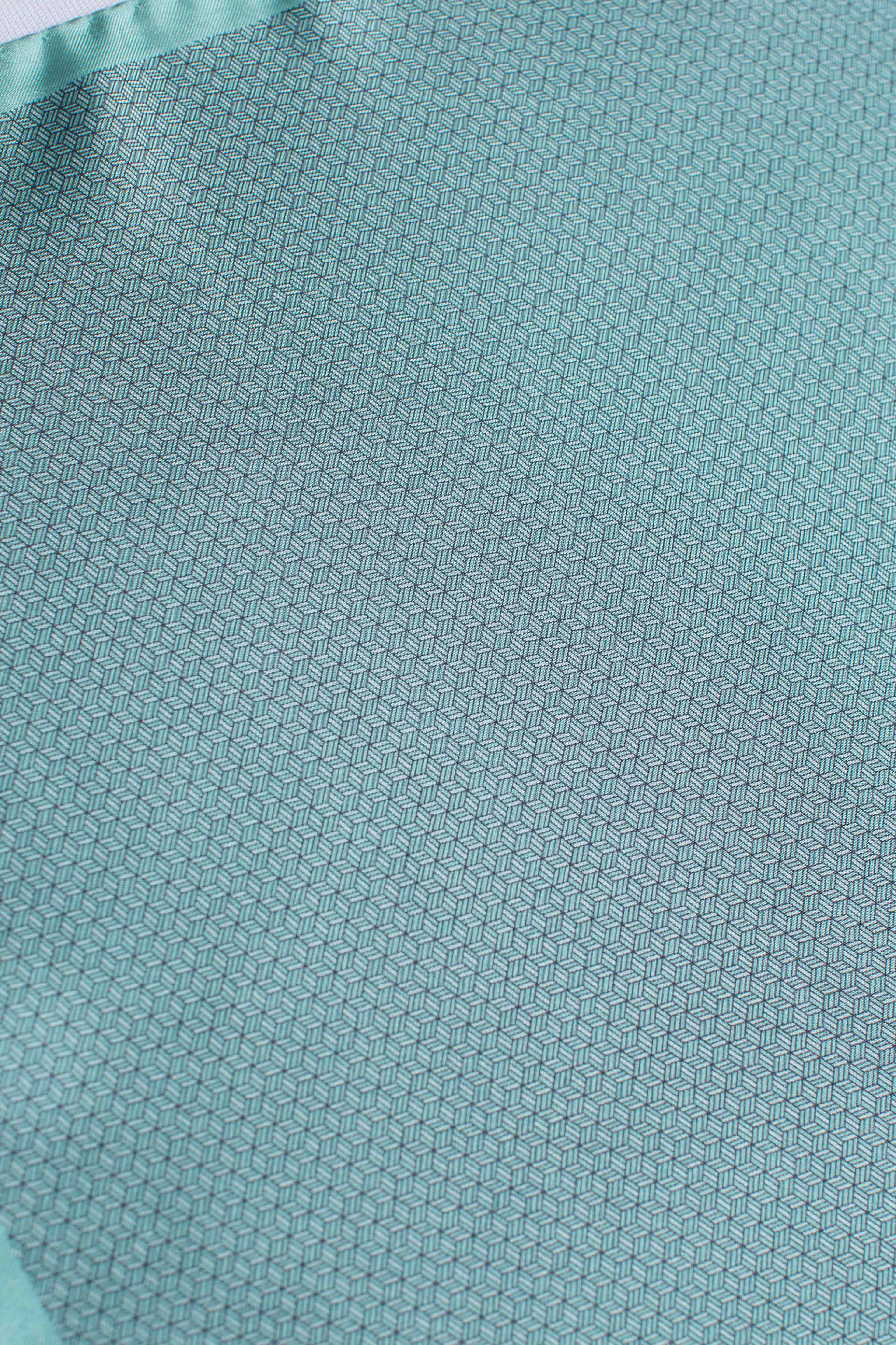 Pochette in seta optical verde menta