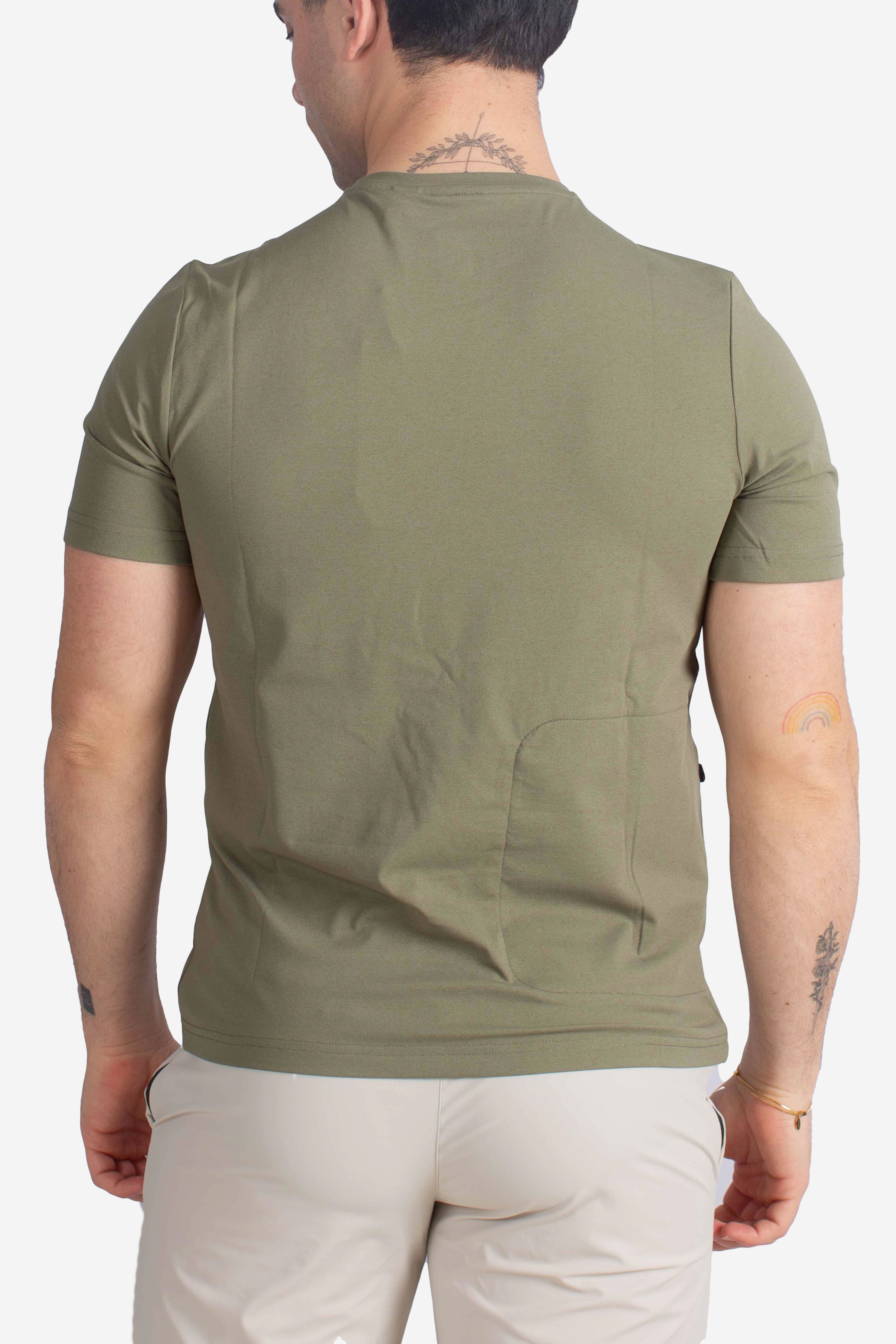 T-shirt Sergine travel green lichen