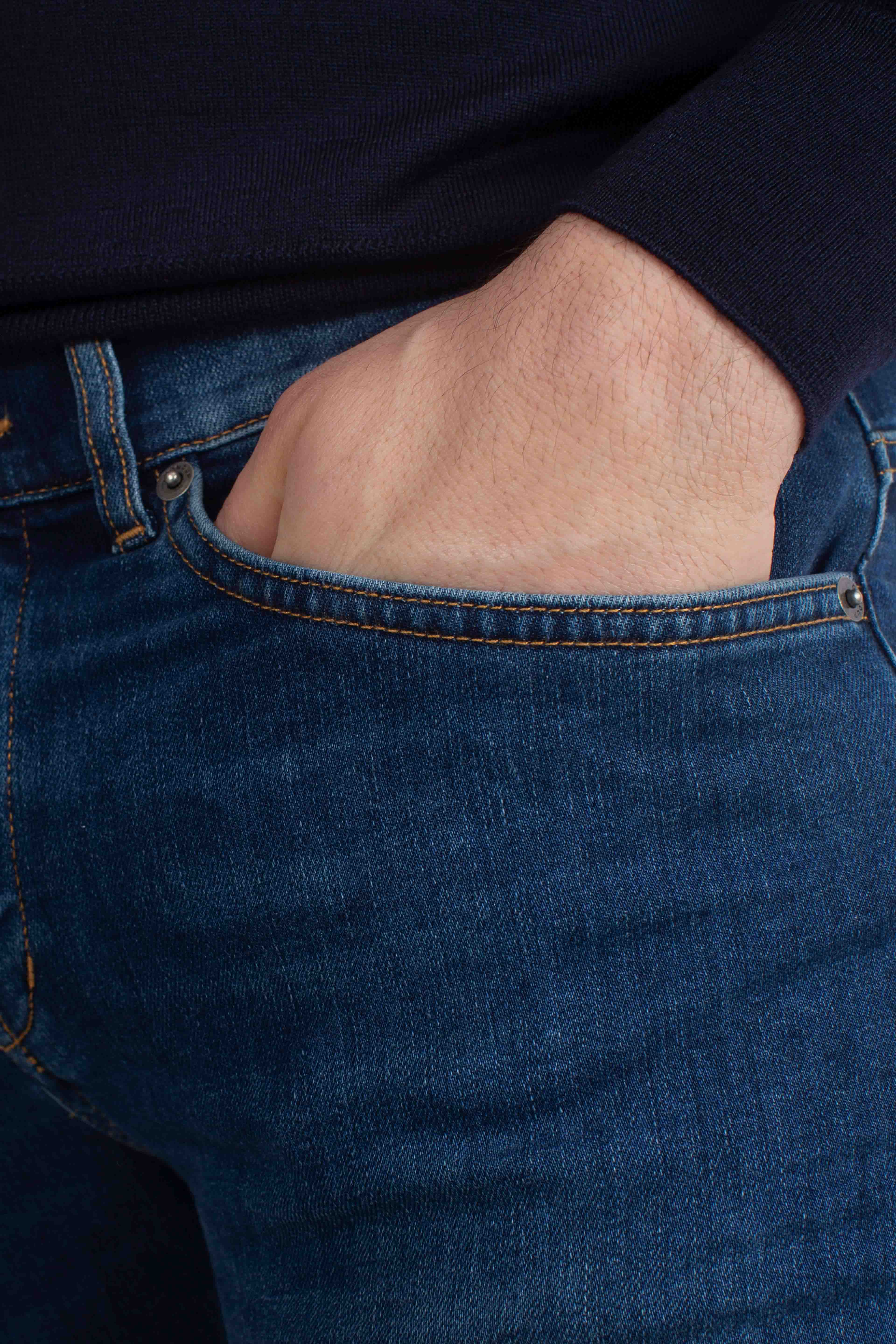 Jeans 5 tasche skinny George in coolmax denim stretch 9 oz