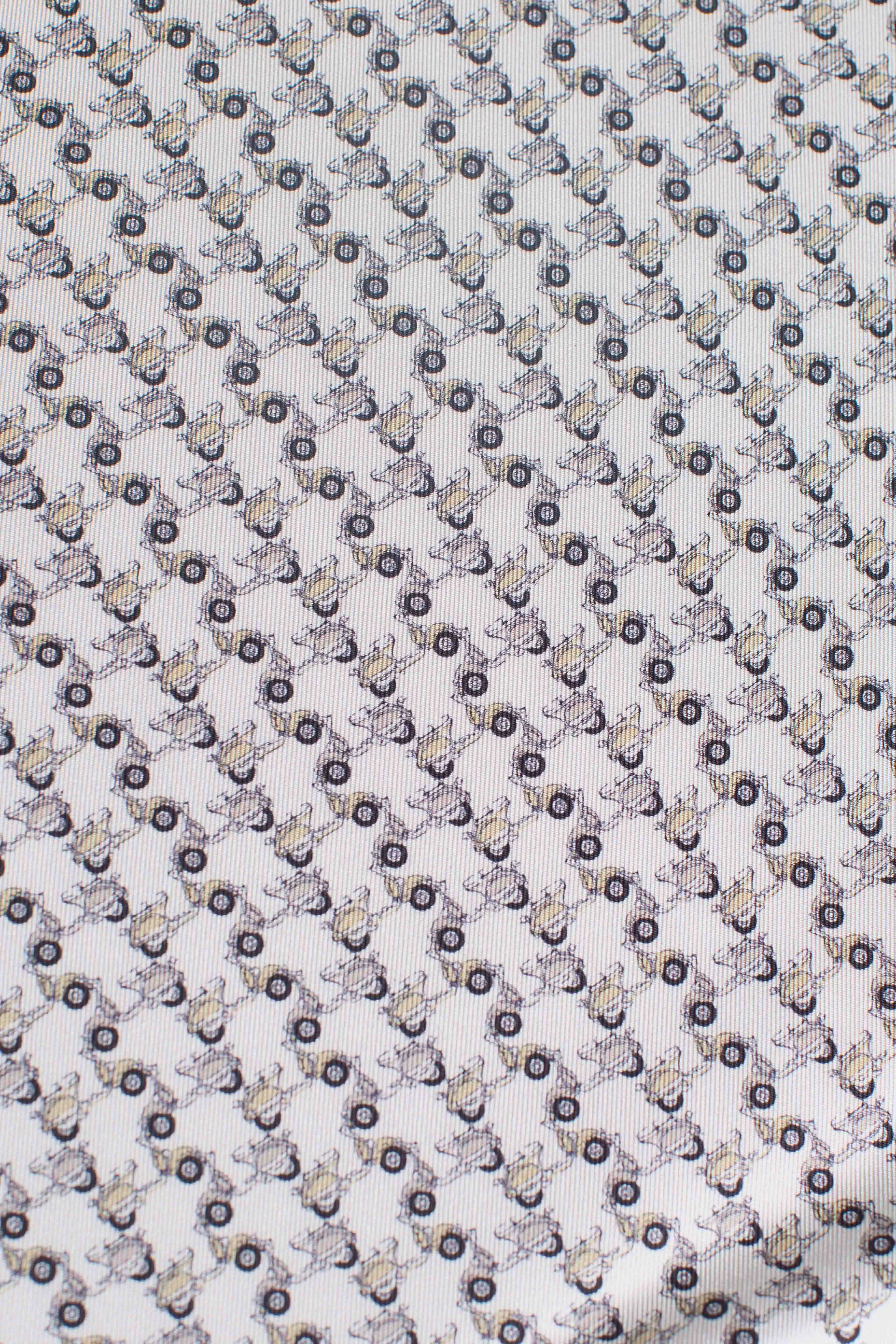 Pochette in seta vespa avorio