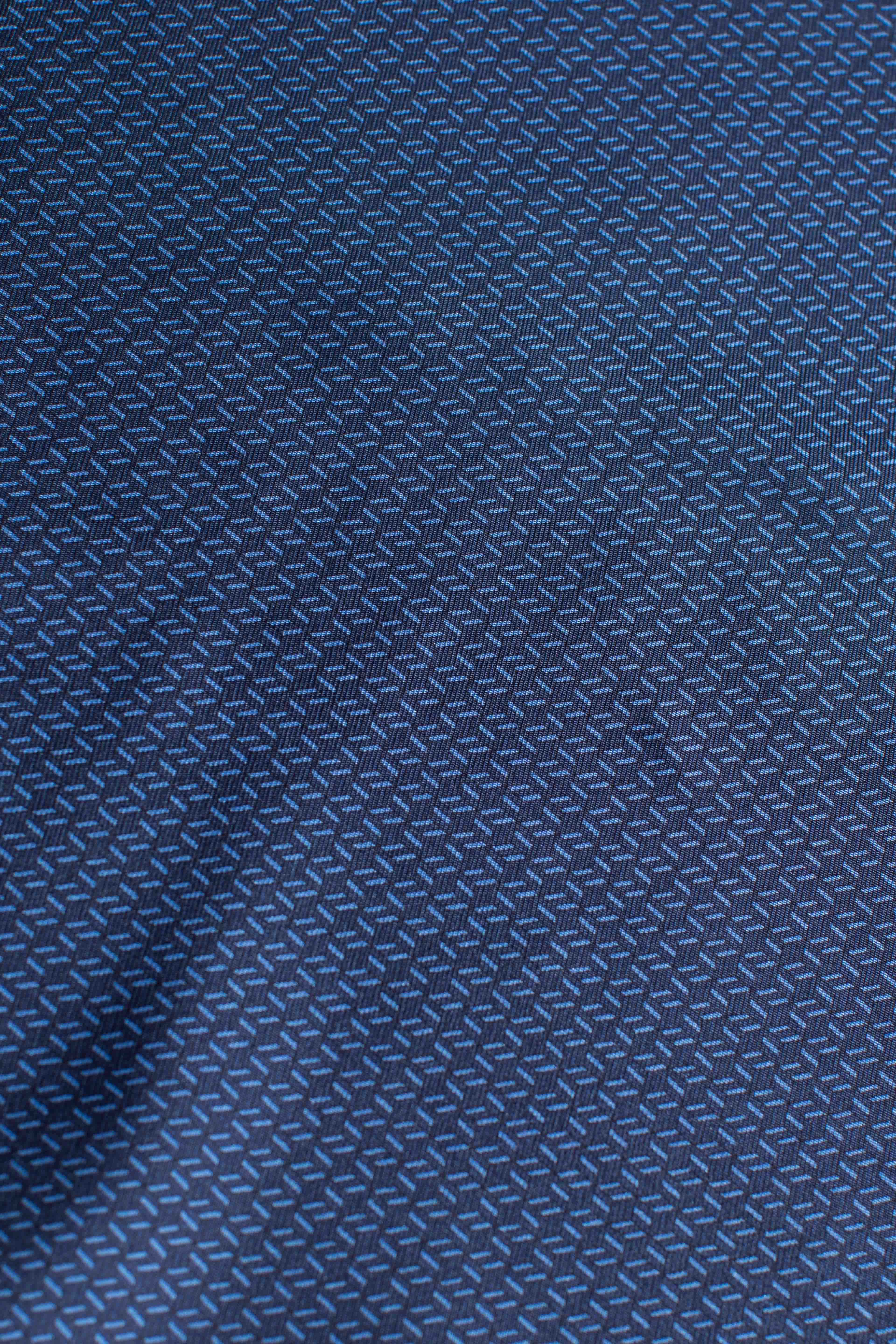 Pochette in seta optical blu