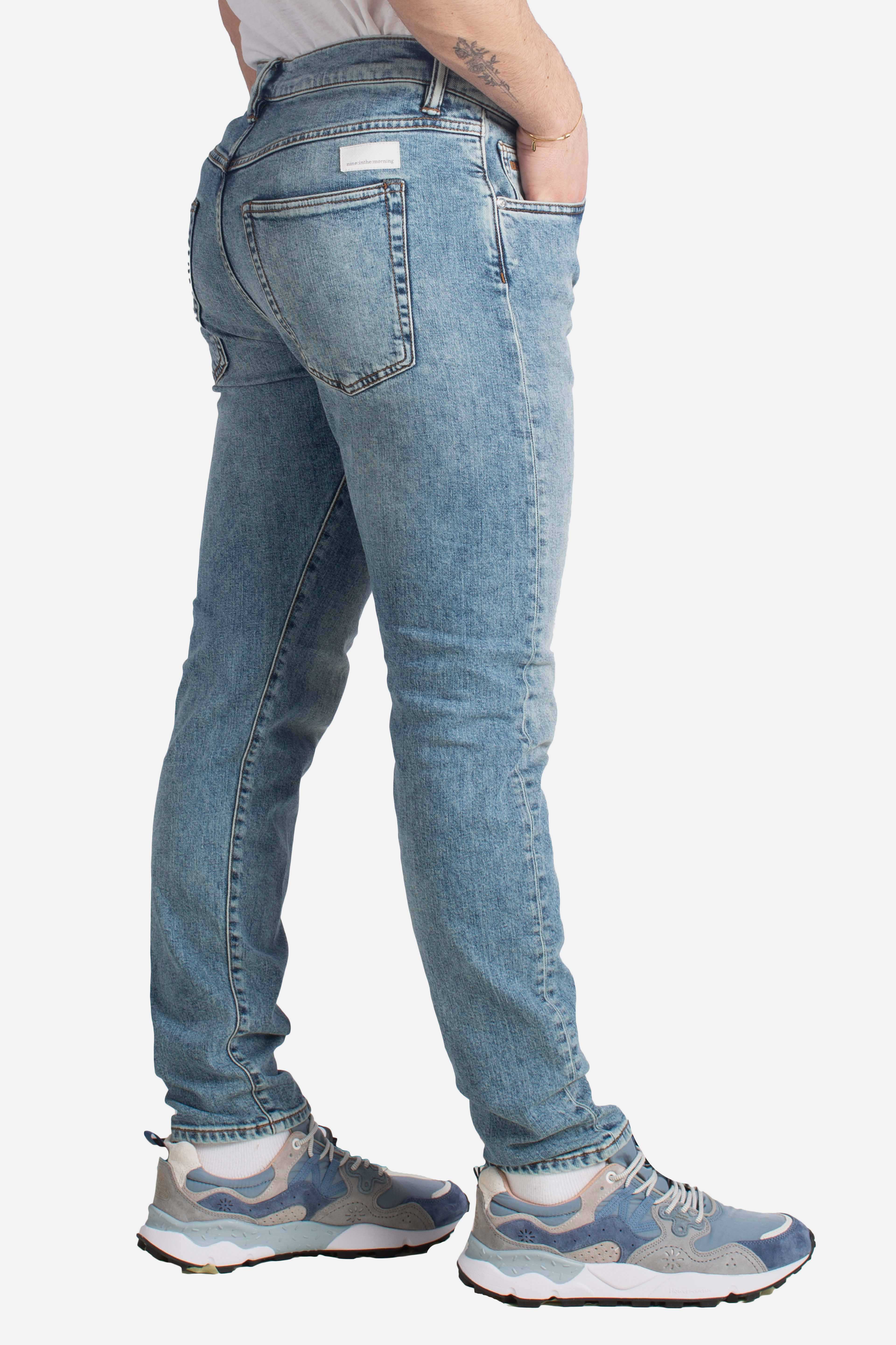 Denim Rock 5 tasche pocket skinny pant blu chiaro