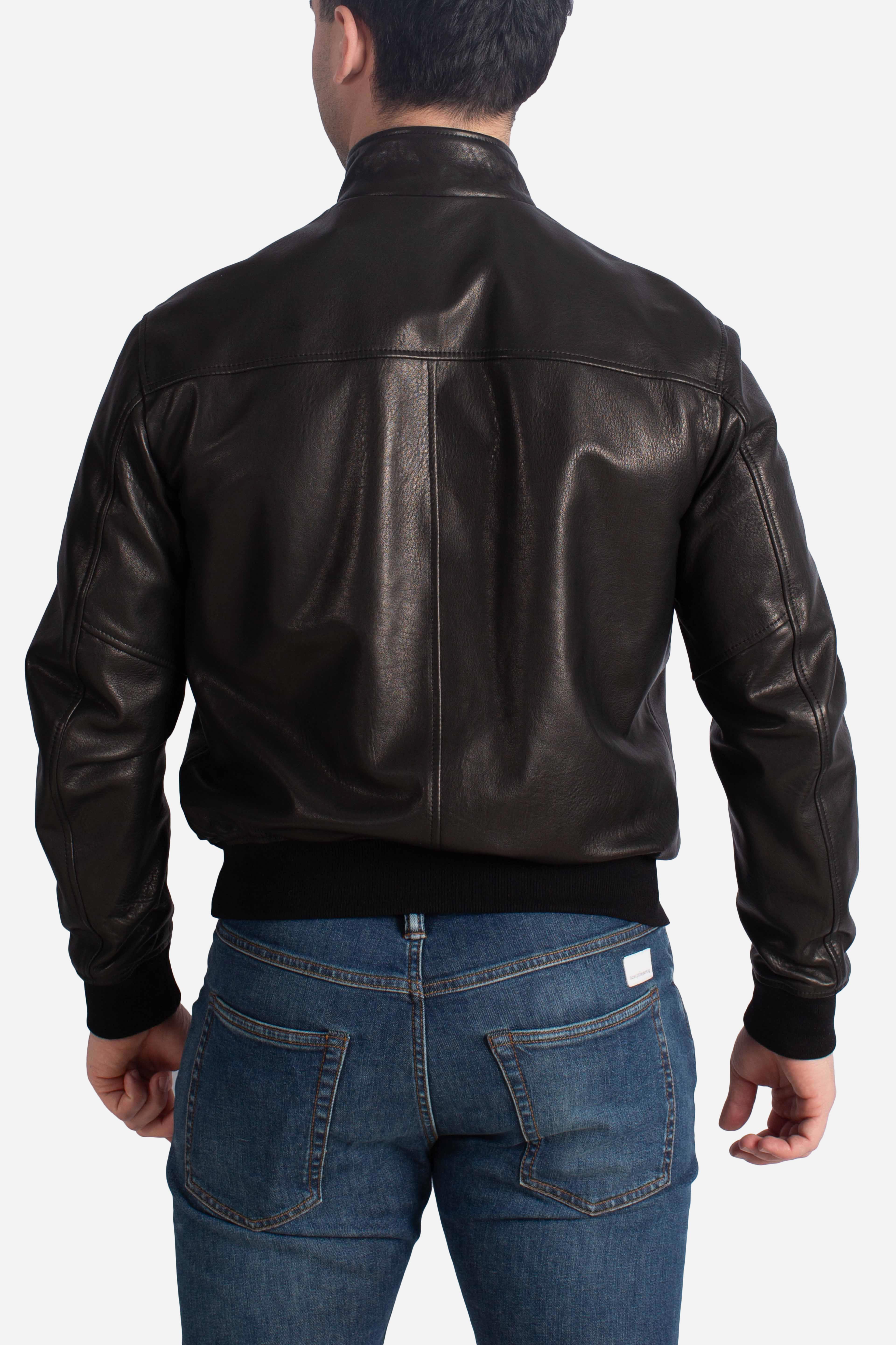 Giubbino Ice Pe in pelle nero