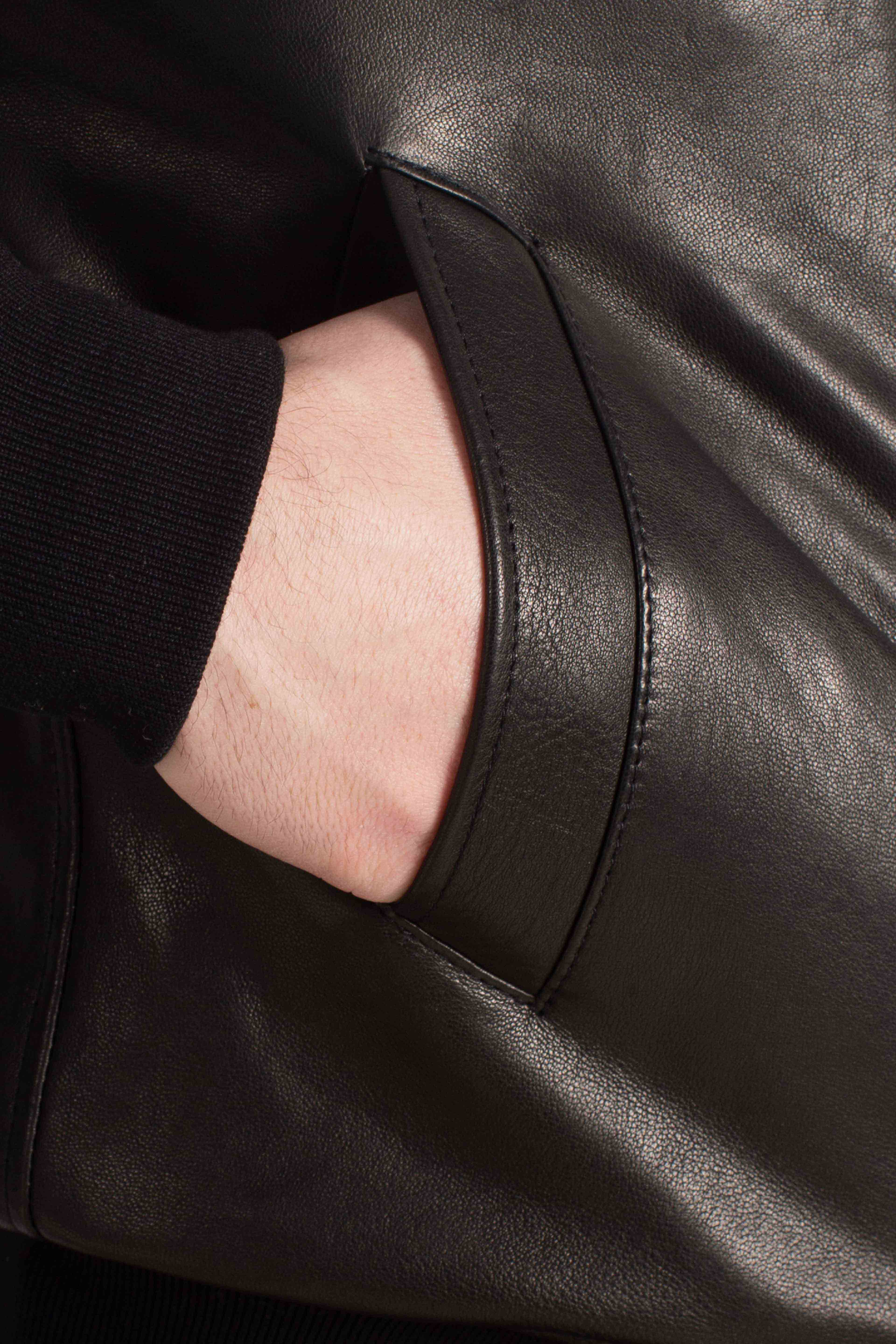 Giubbino Ice Pe in pelle nero