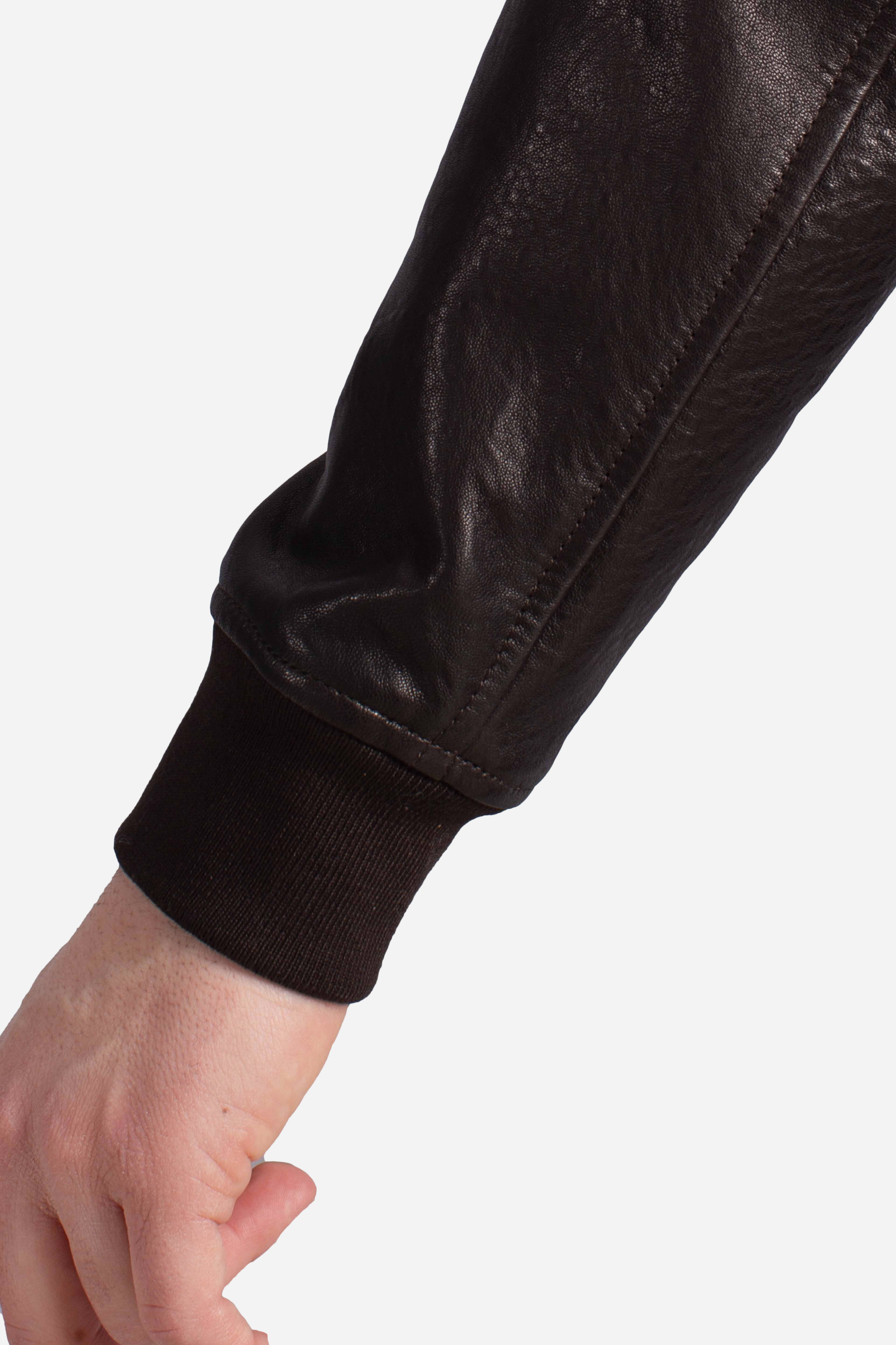 Giubbino Ice Pe in pelle moro