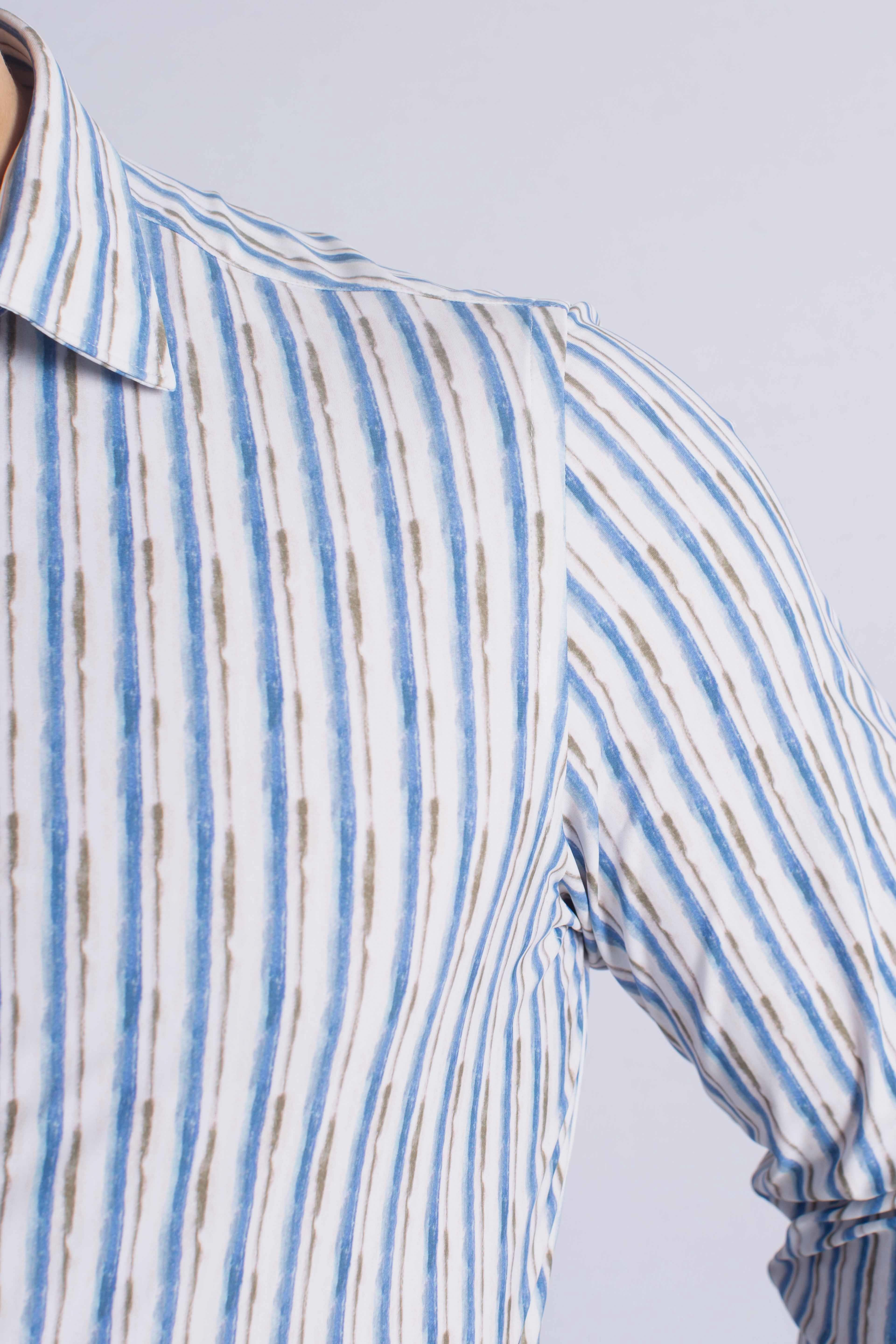 Camicia tecnica Capri a righe blue