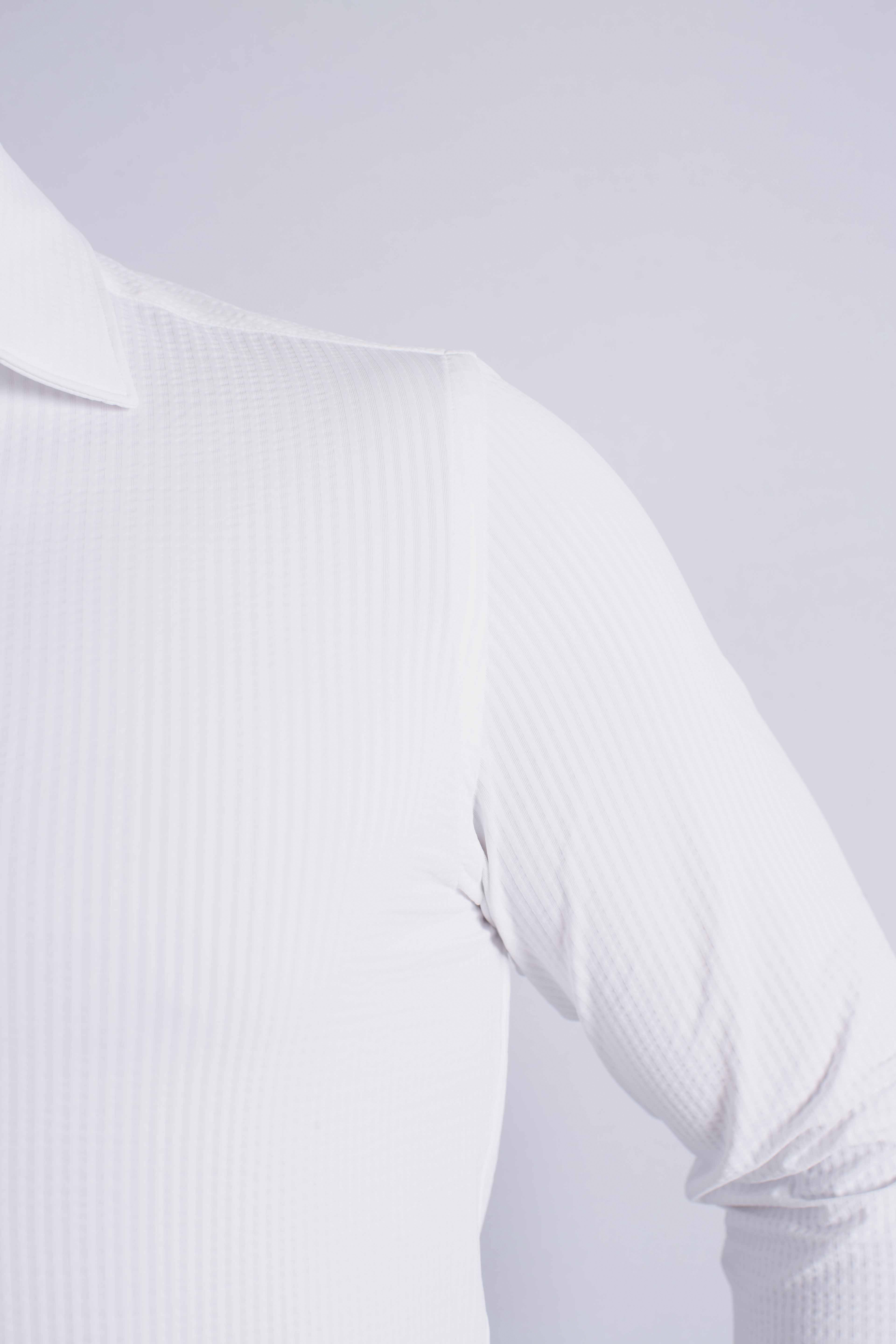 Camicia tecnica seersucker white