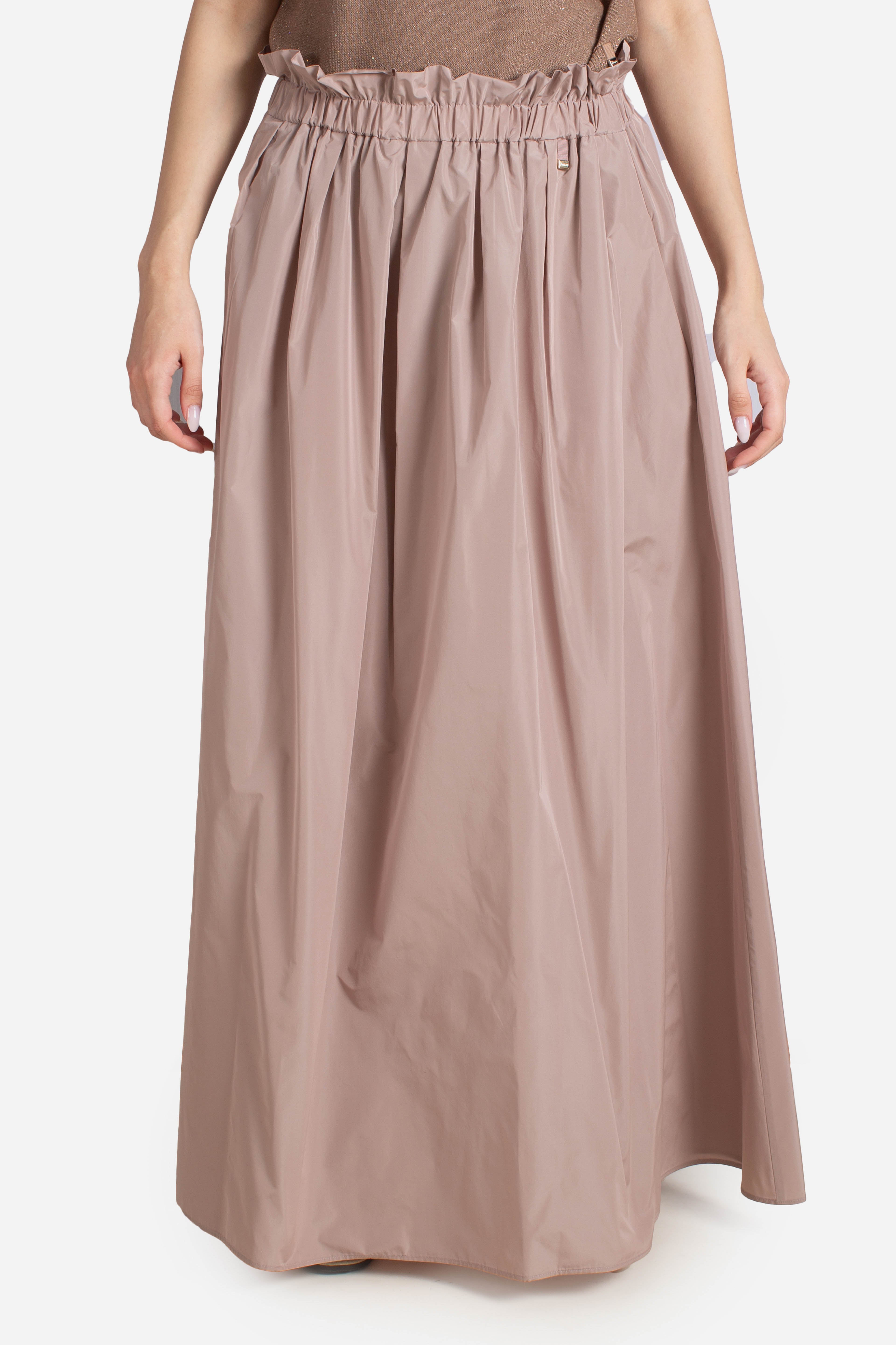 Gonna in new techno taffetà cipria