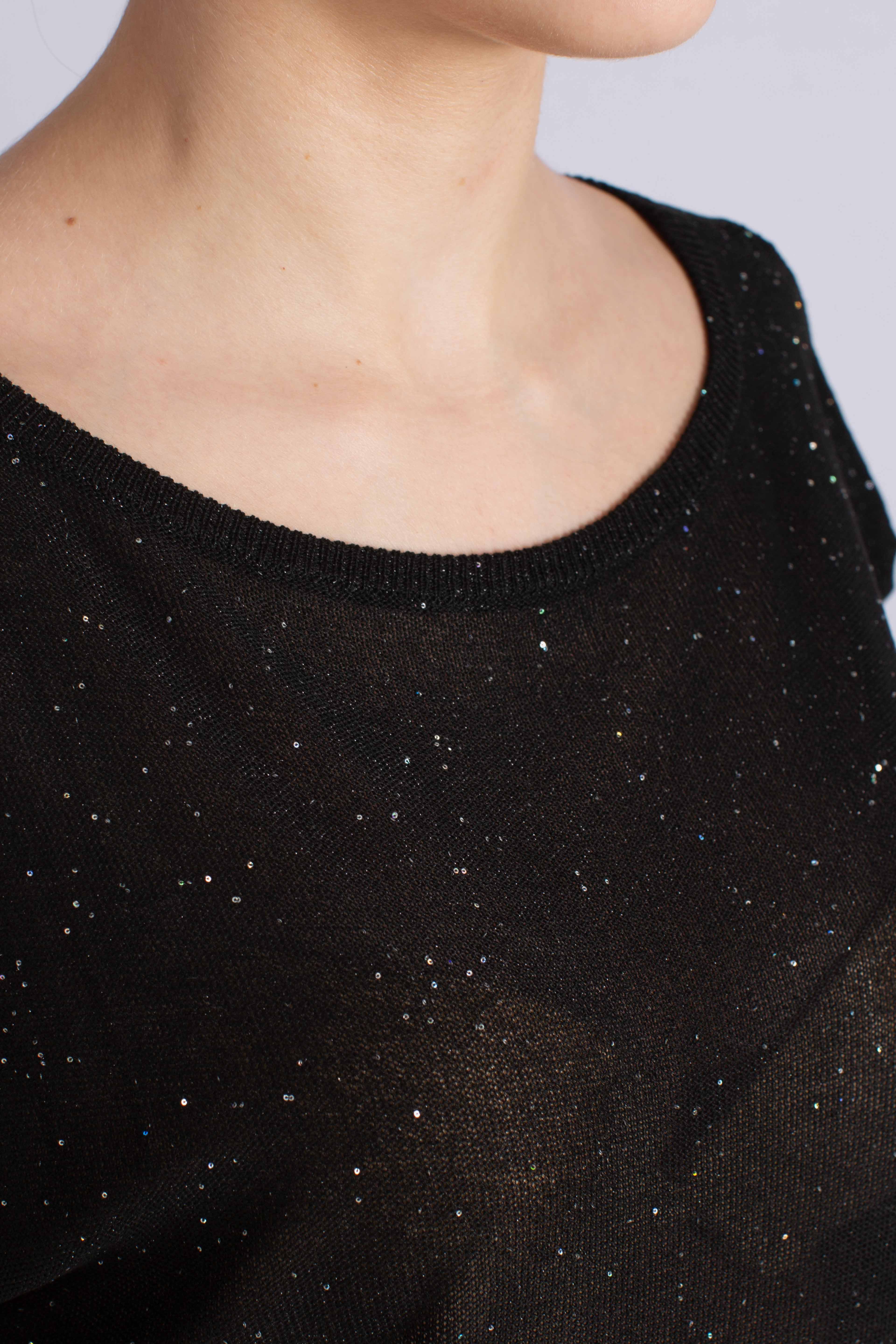 Maglia in brigth sequins viscose nera