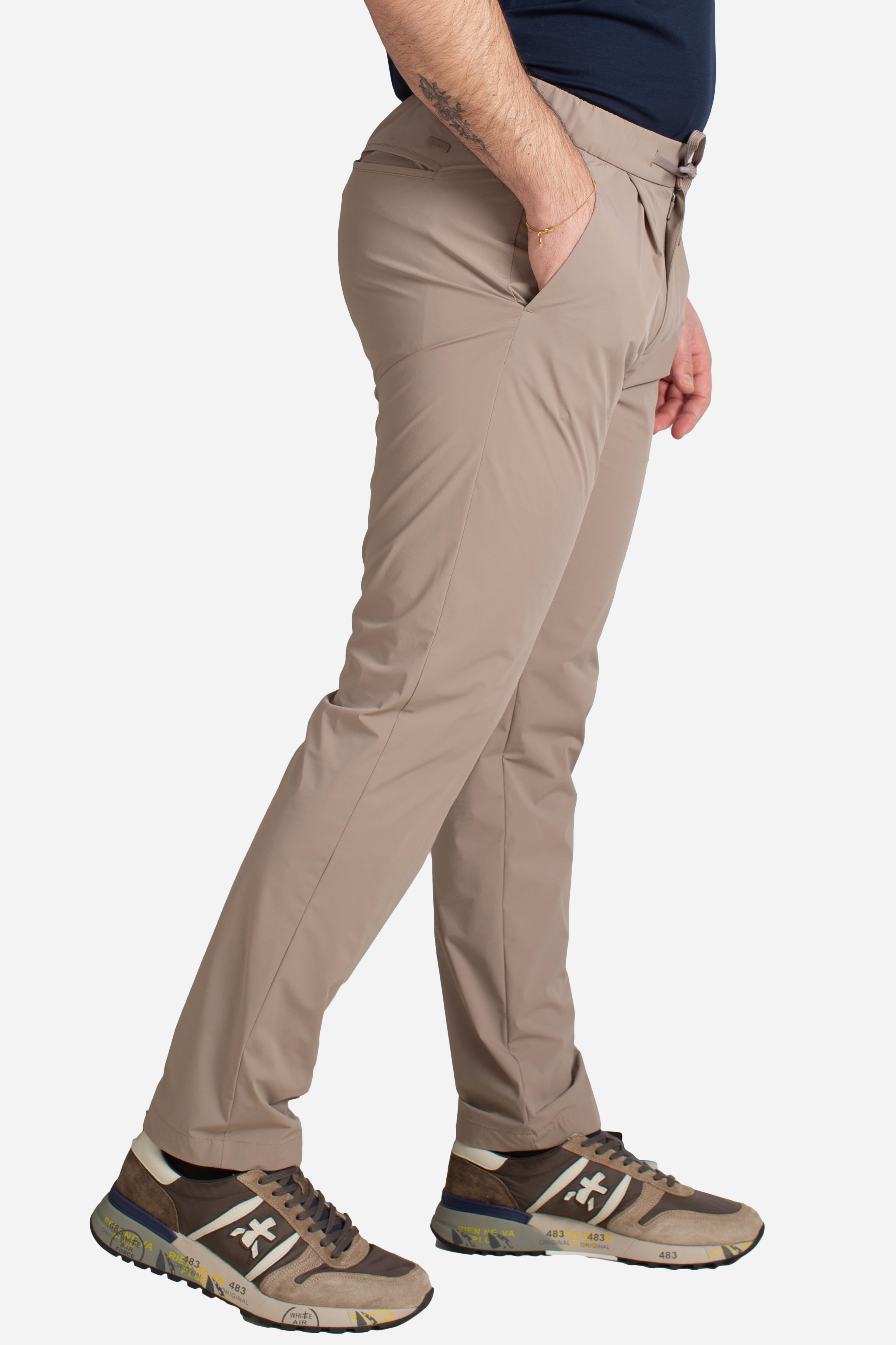 Pantalone tecnico uomo tortora chiaro