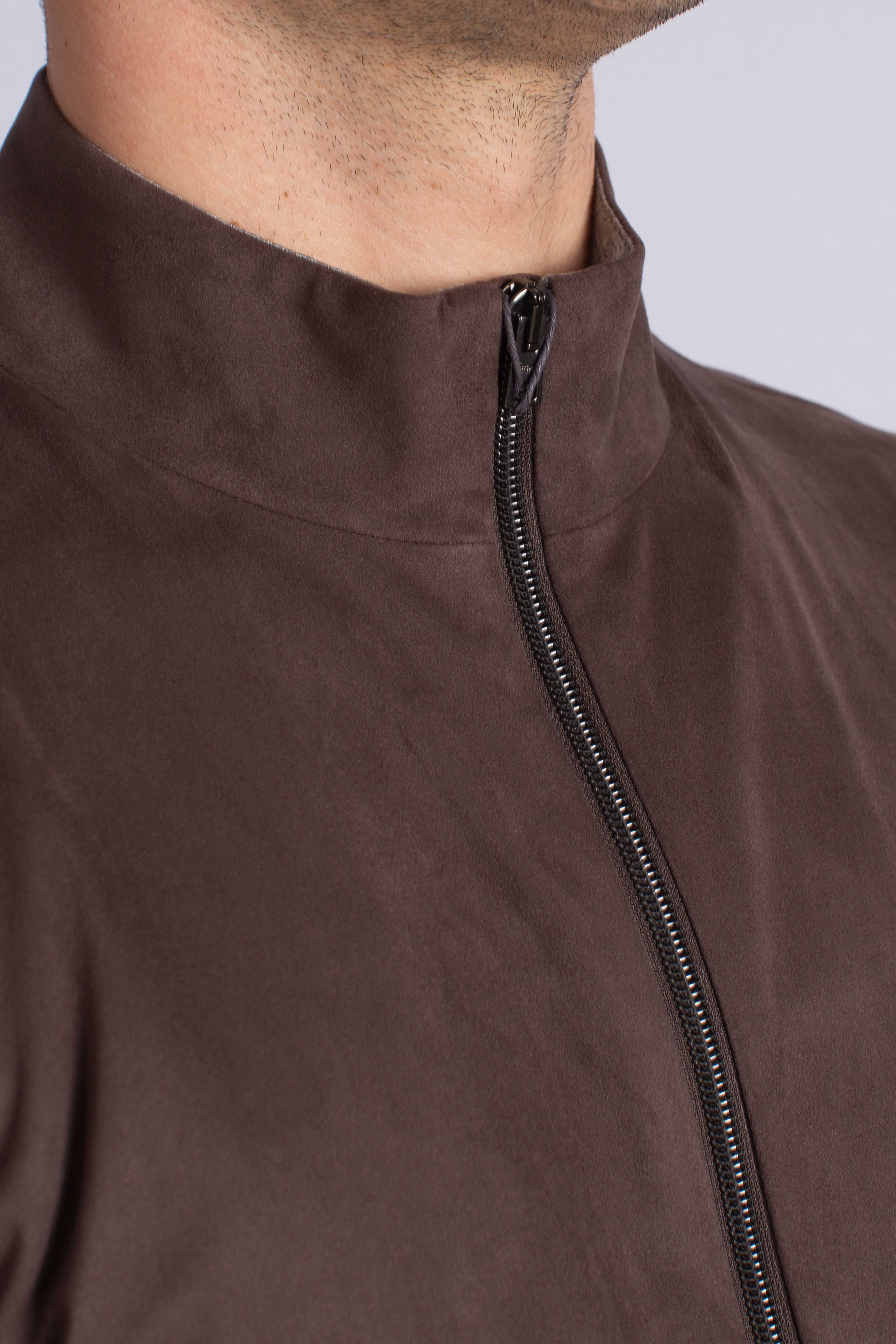 Giubbotto uomo marrone scuro