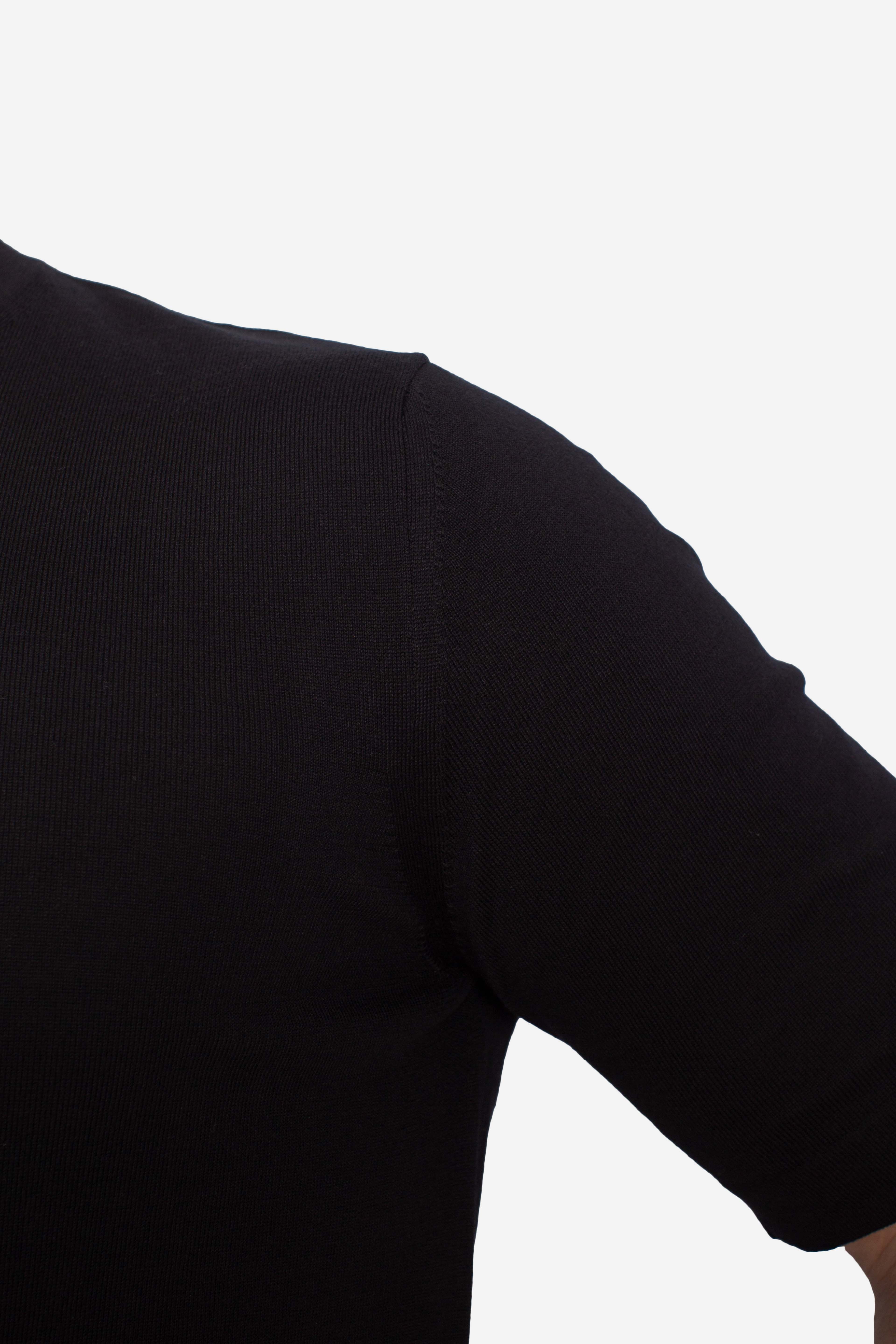 Maglia Combe in cotone black pure