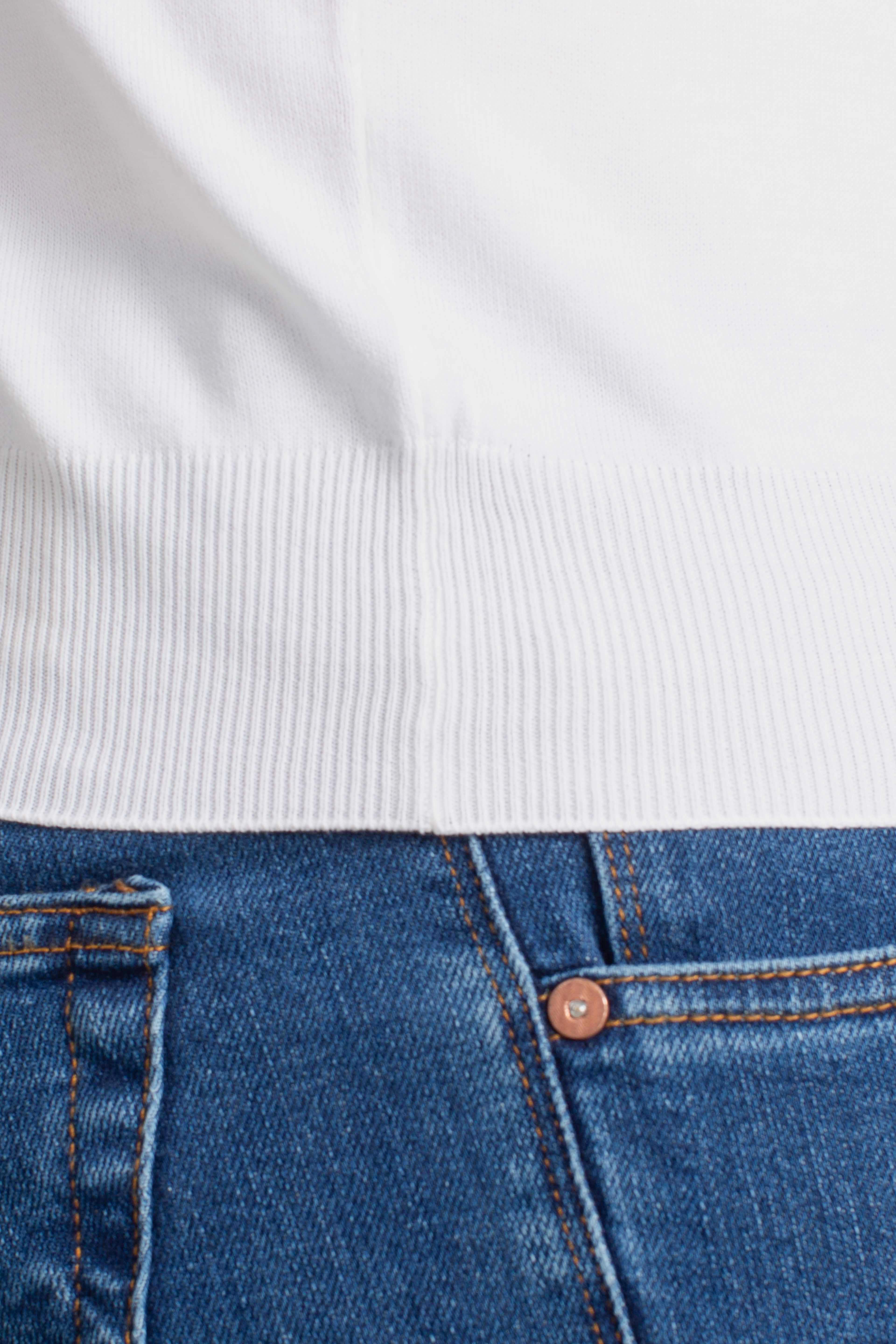 Maglia girocollo vintage organic cotton bianca