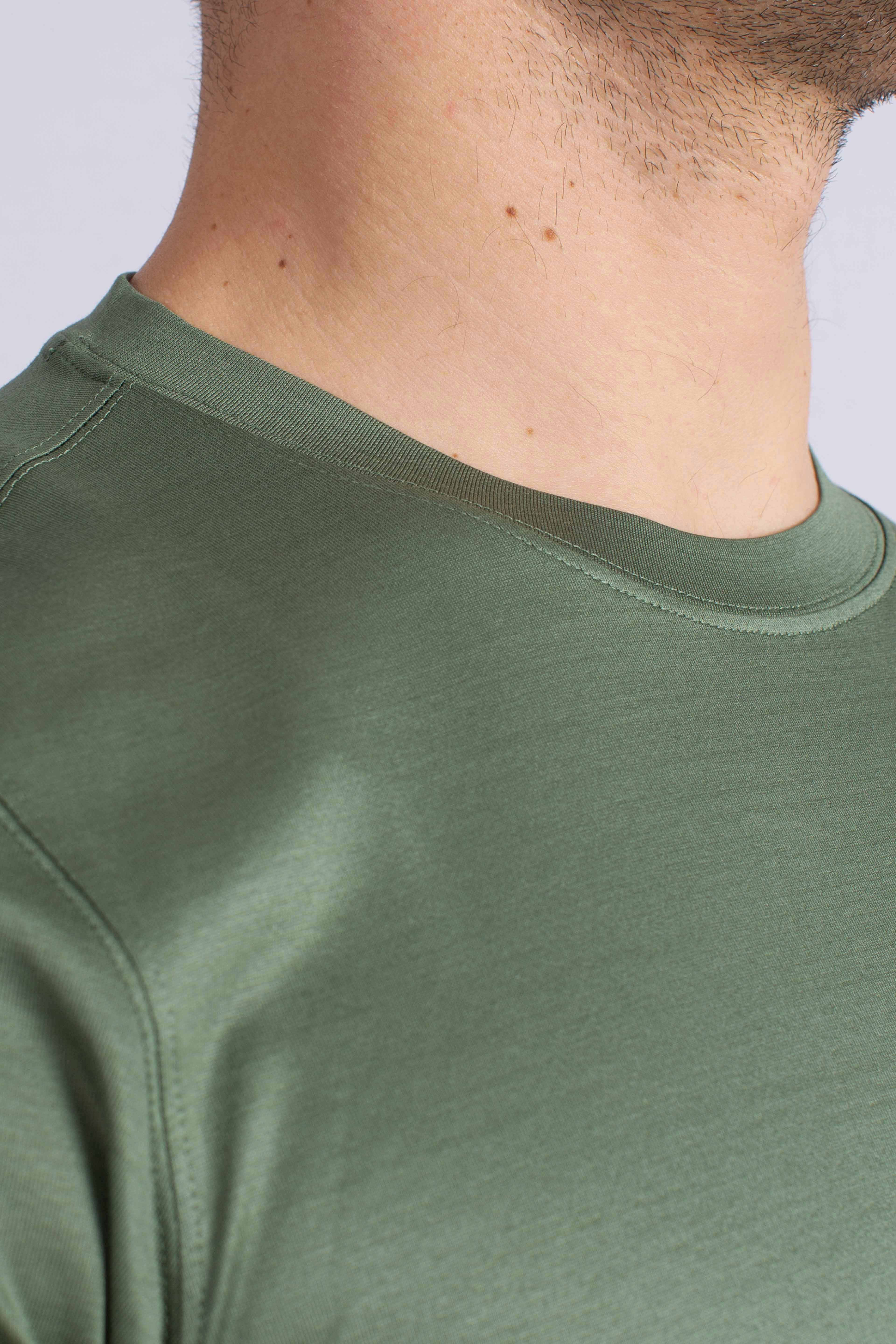 T-shirt in filo di scozia verde