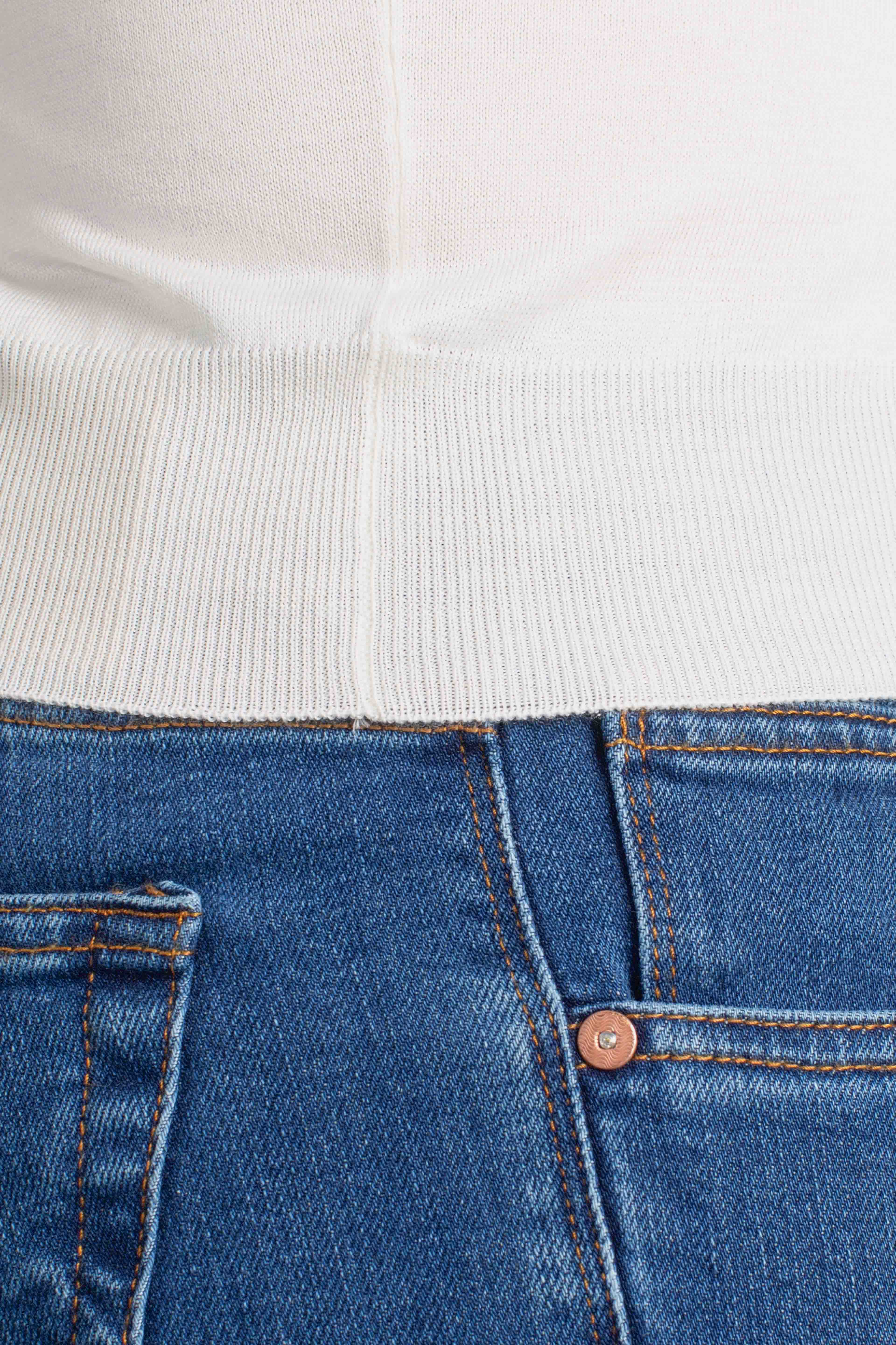 Maglia girocollo in seta e cotone bianco