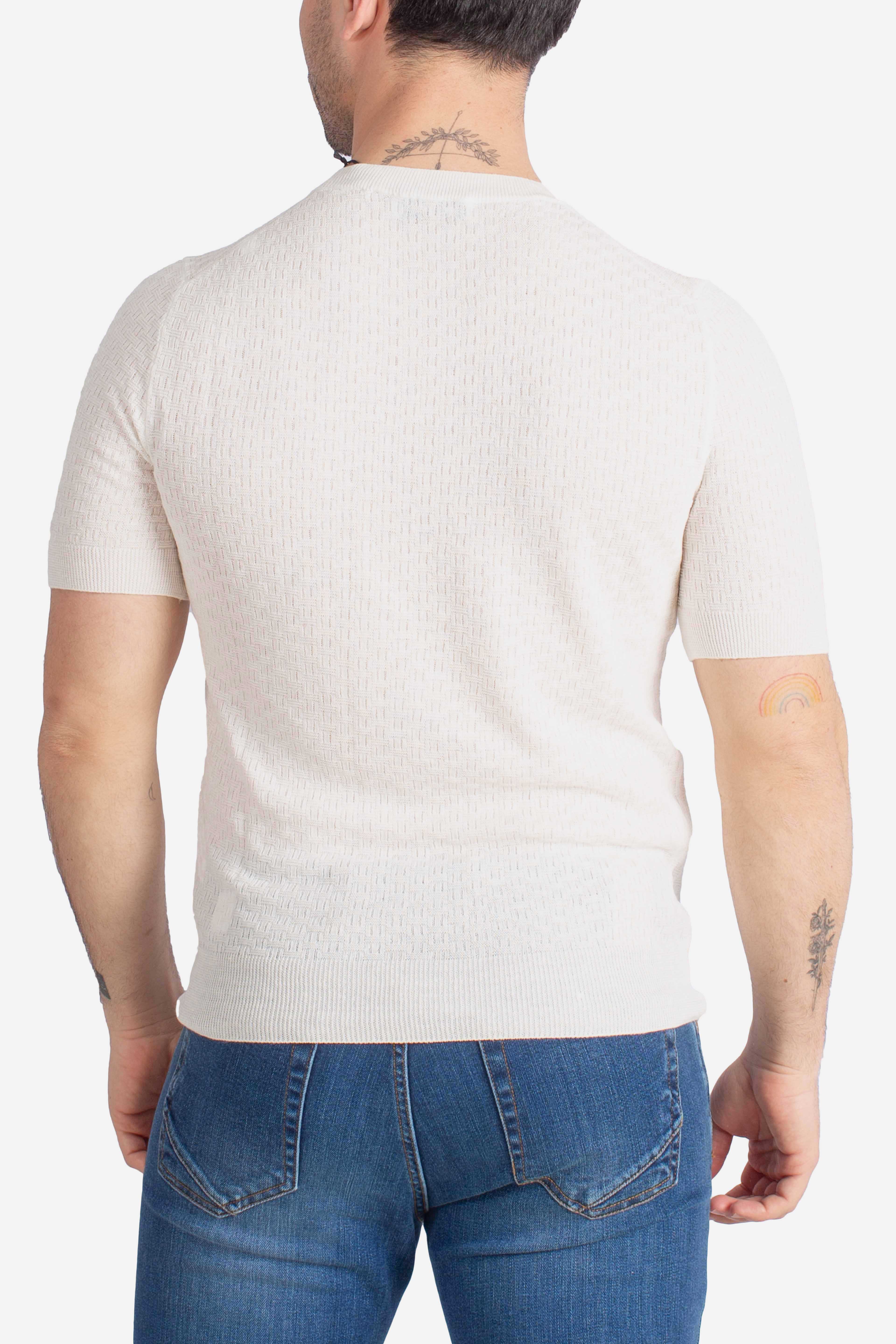 Maglia a trama testurizzata bianca