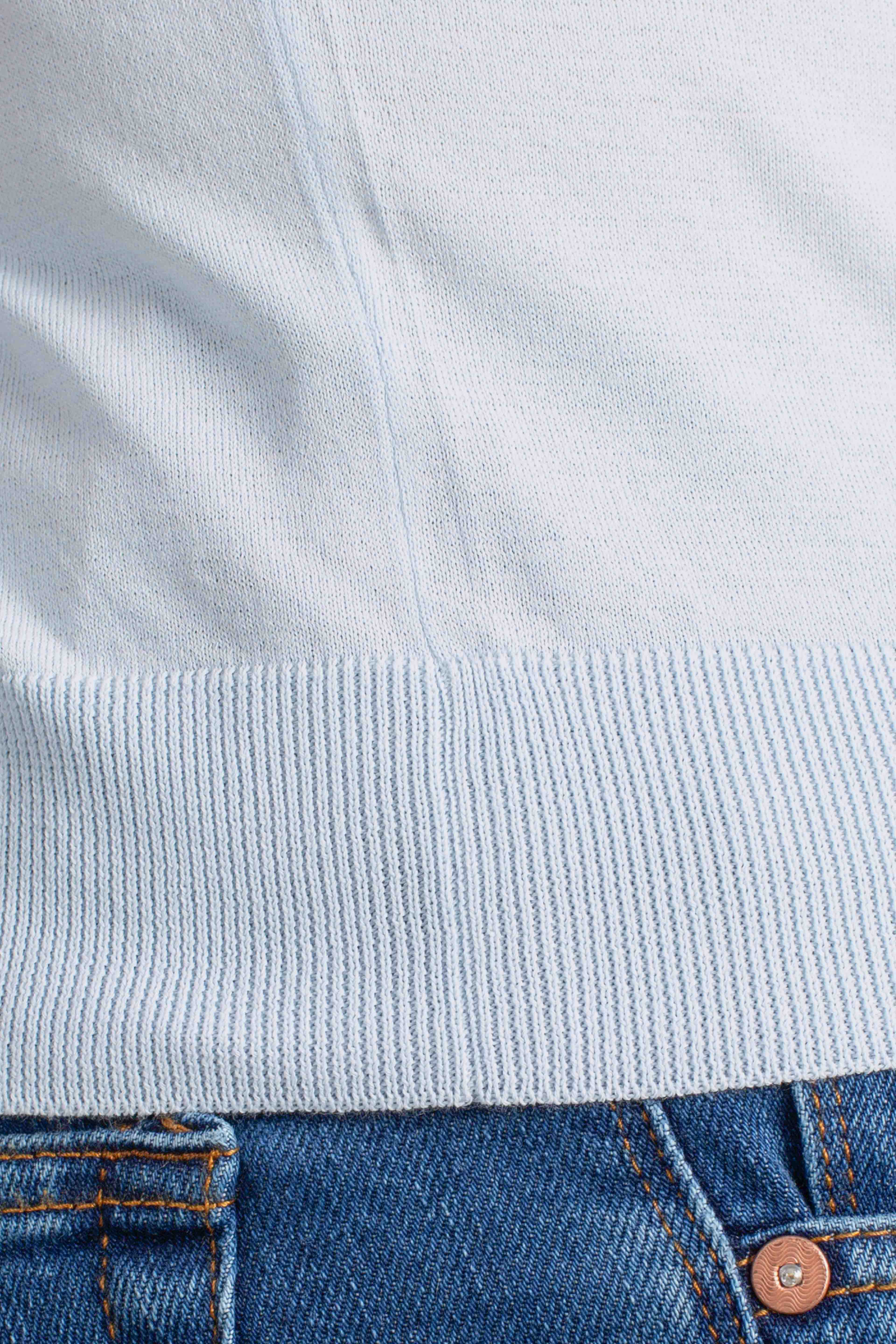 Maglia girocollo in cotone extra-fine celeste