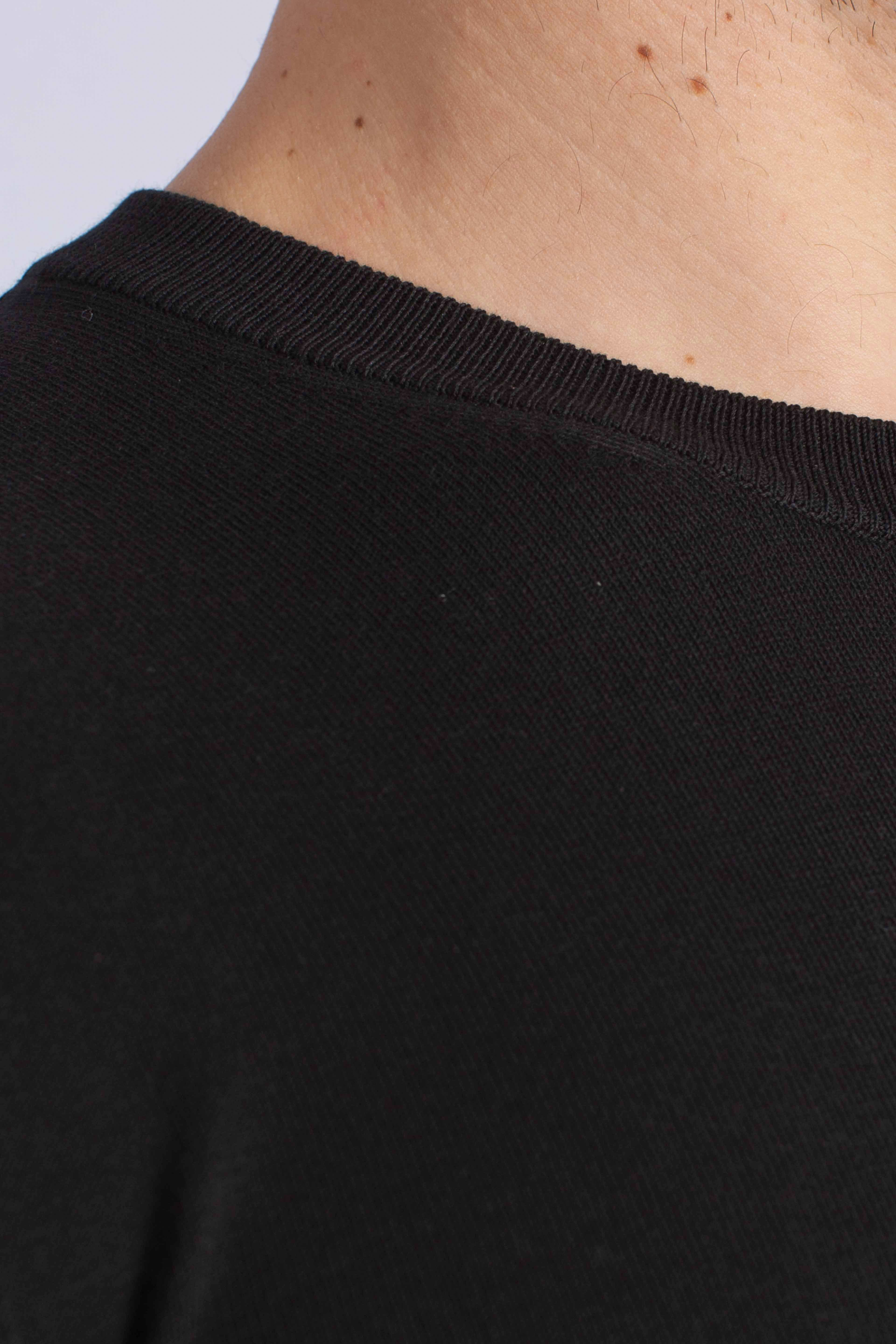 Maglia girocollo vintage organic cotton nero
