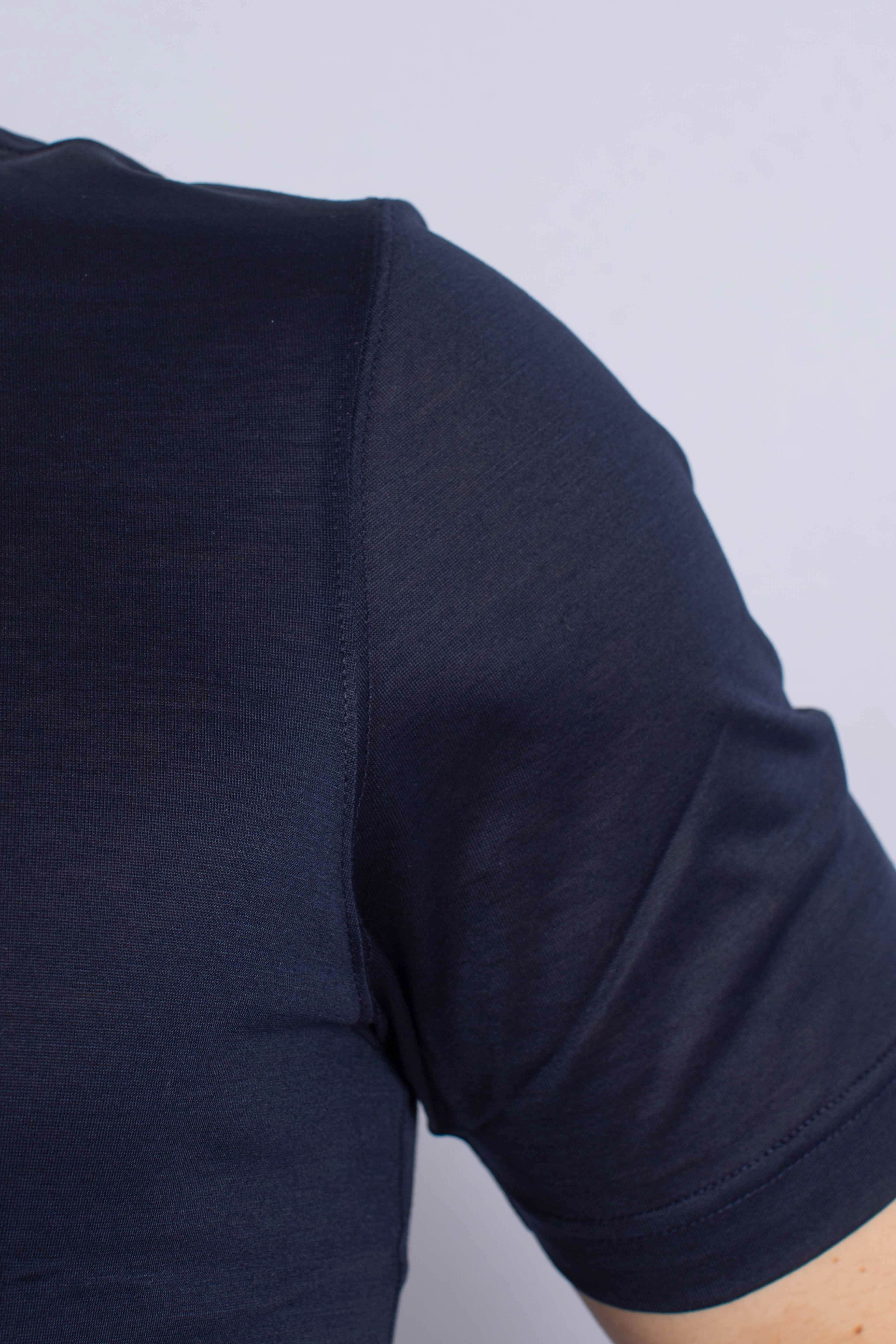 T-shirt in filo di scozia blu