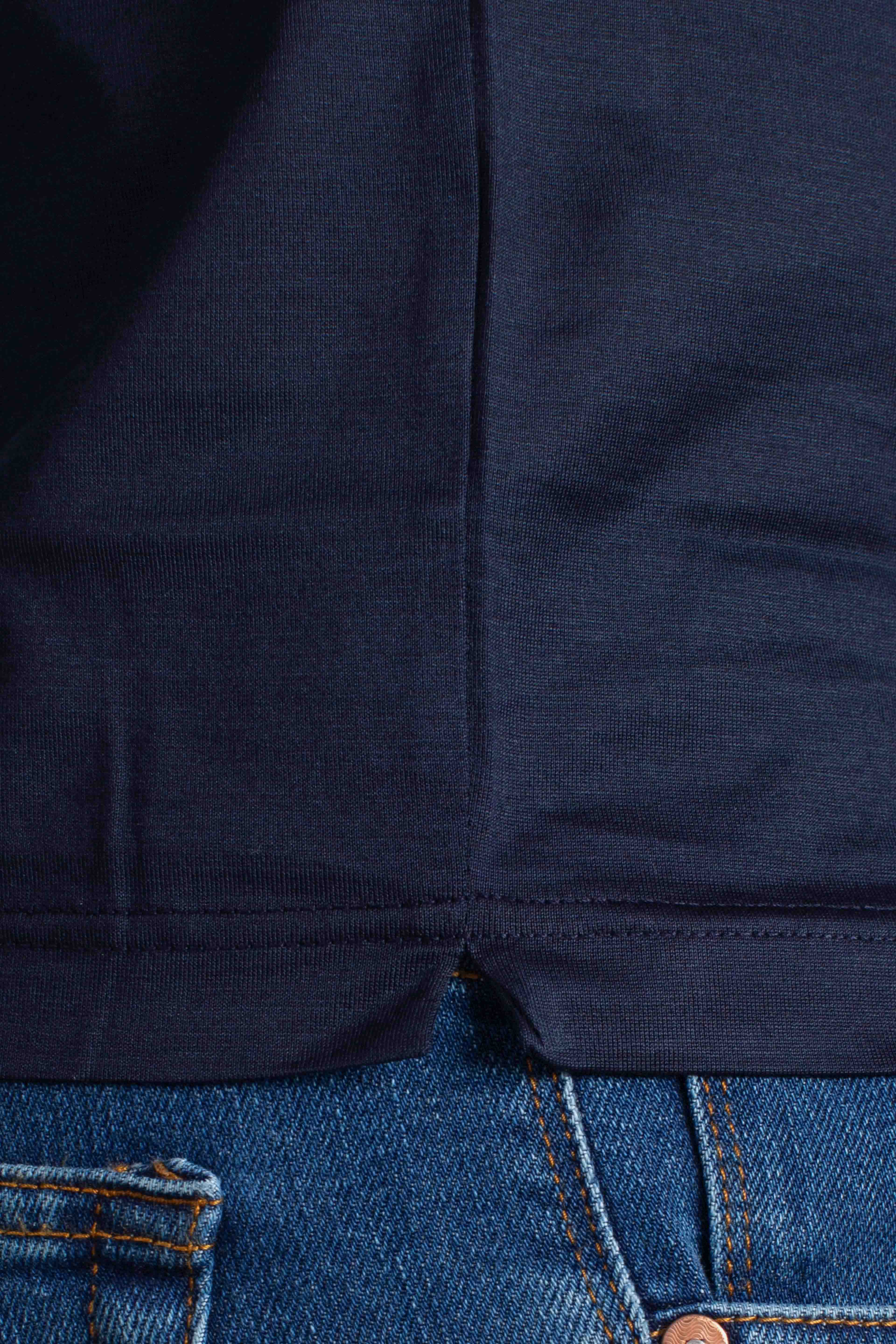 T-shirt in filo di scozia blu