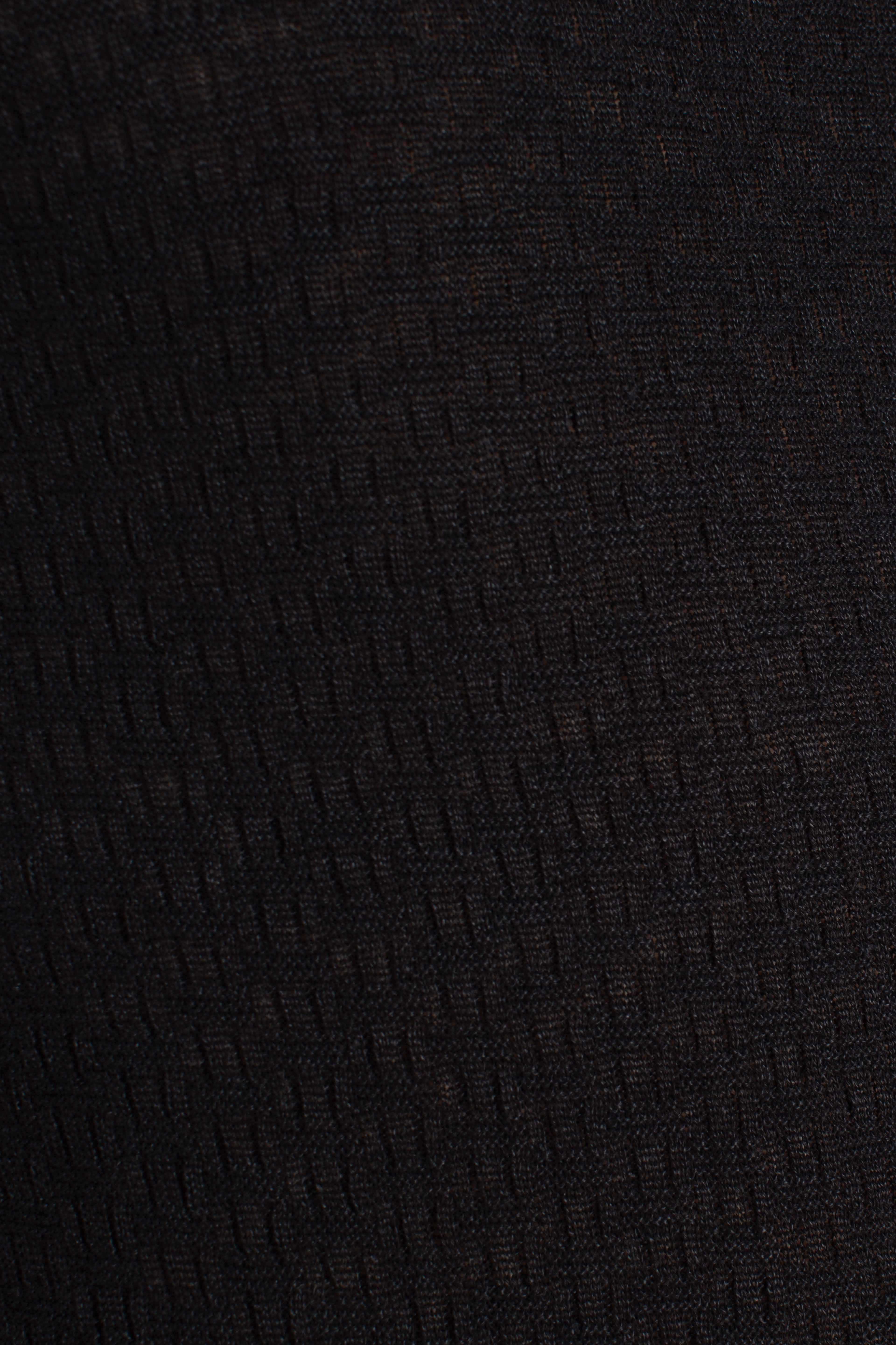 Maglia t-shirt a trama testurizzata nero