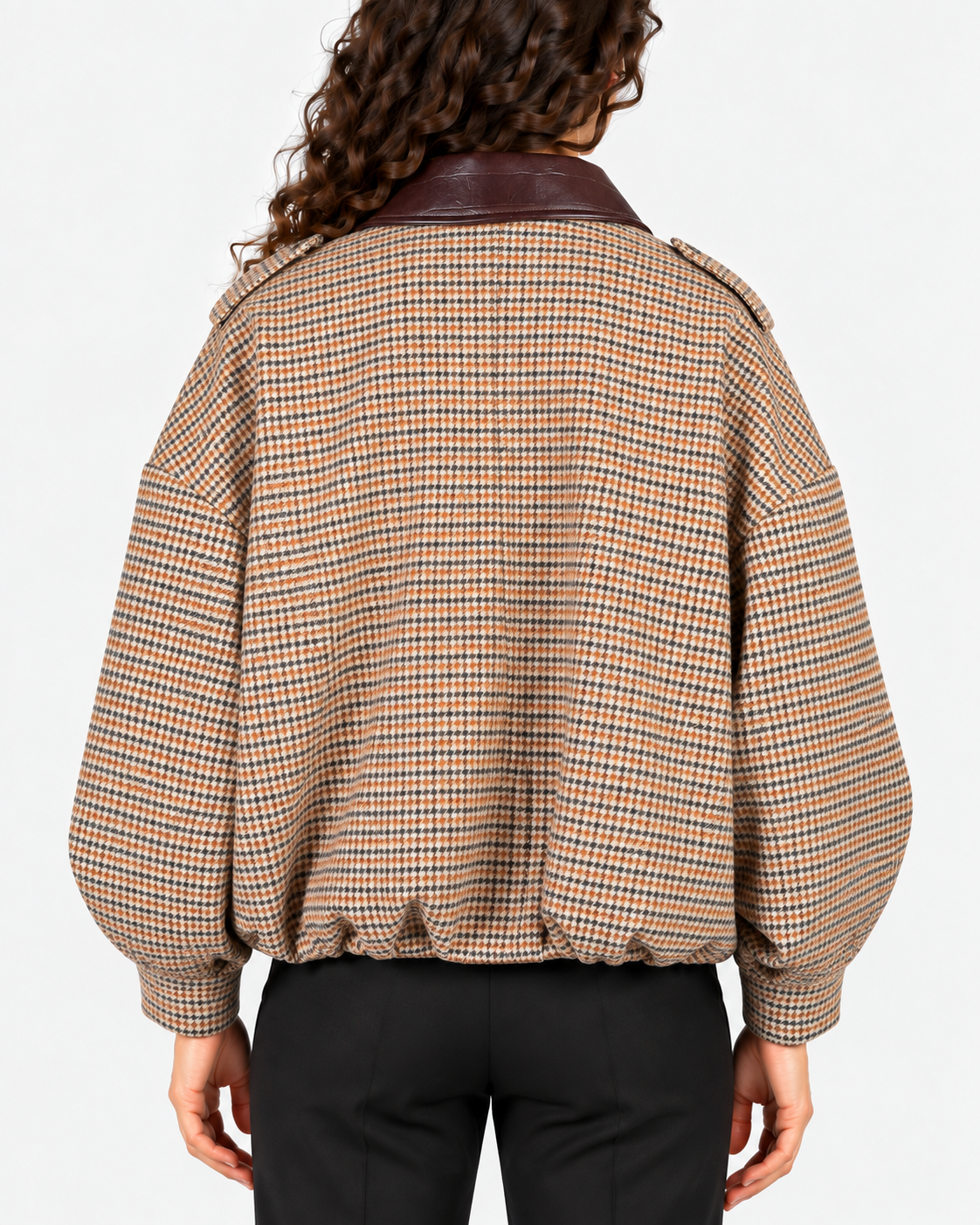 Imperial Giubbotto Donna a Quadri Beige e Cammello