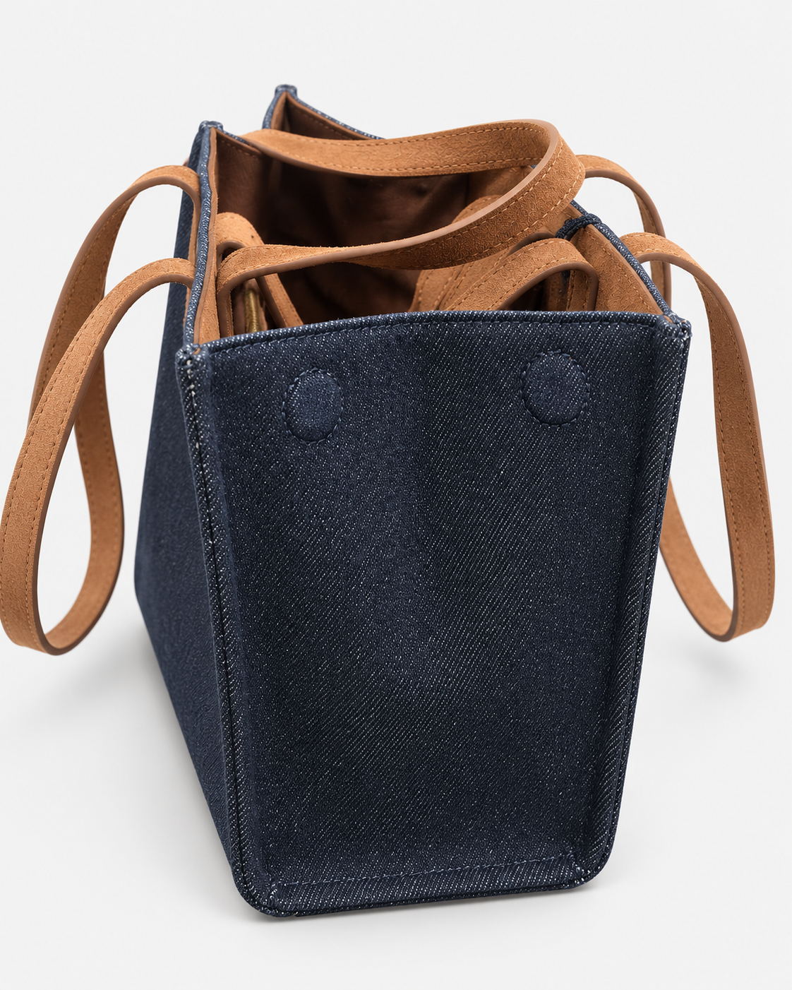 MC2 Saint Barth Borsa Donna Jour Bag Midi Suede Denim Blu Scuro
