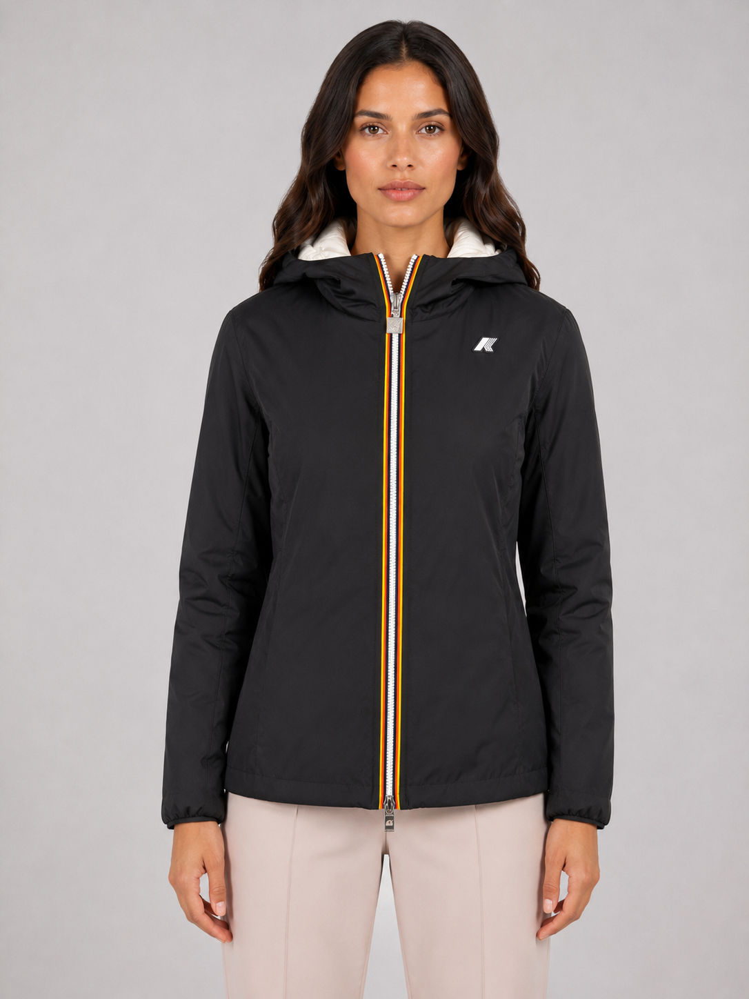 GIACCA LILY STRETCH THERMO DOUBLE BLACK PURE - WHITE NATURAL