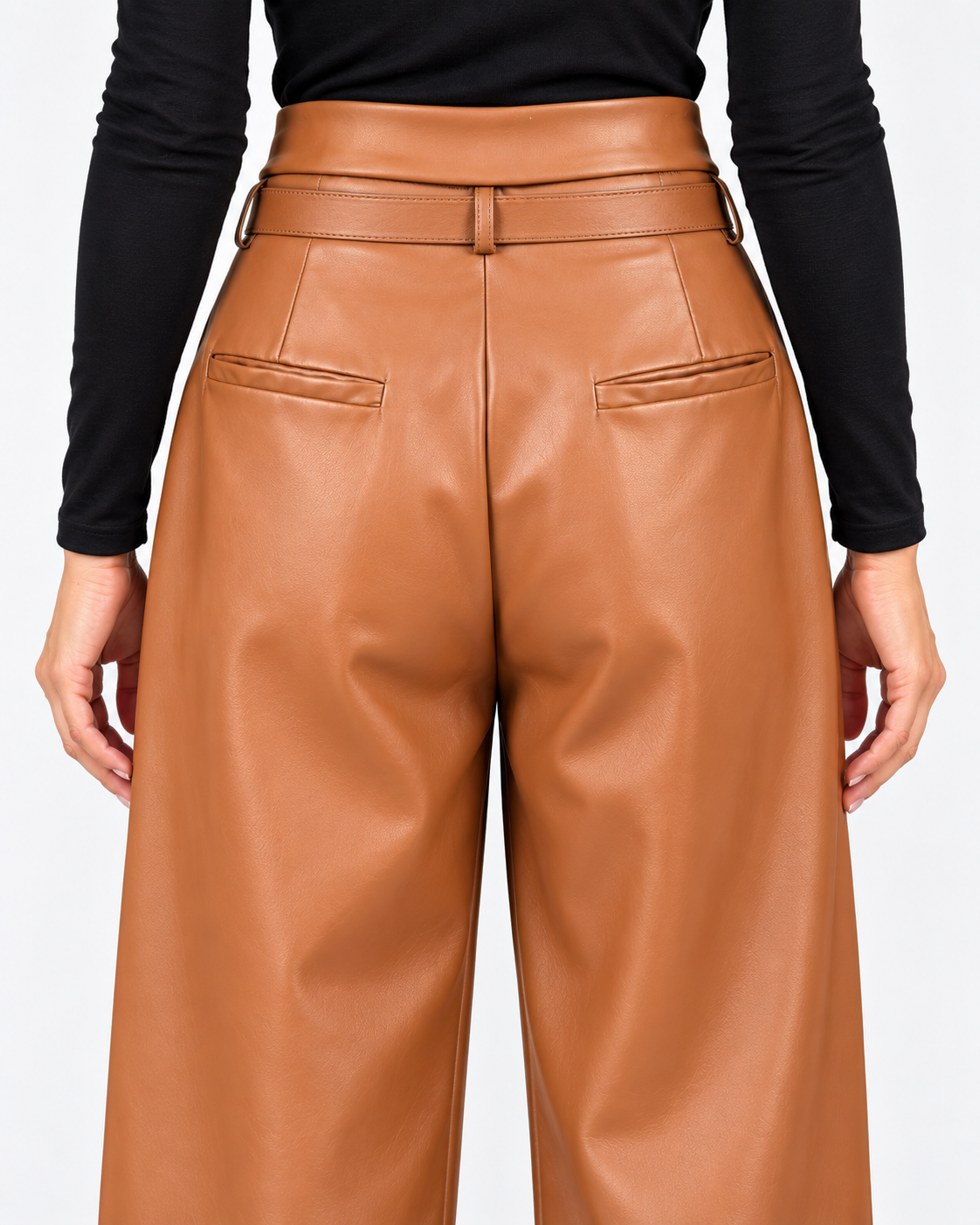 Imperial Pantalone Donna Tabacco in Ecopelle