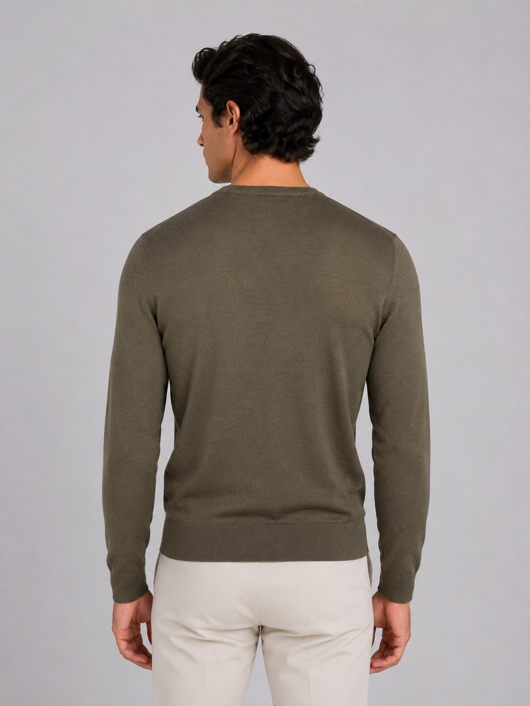 Maglia Sebastien merino green blackish
