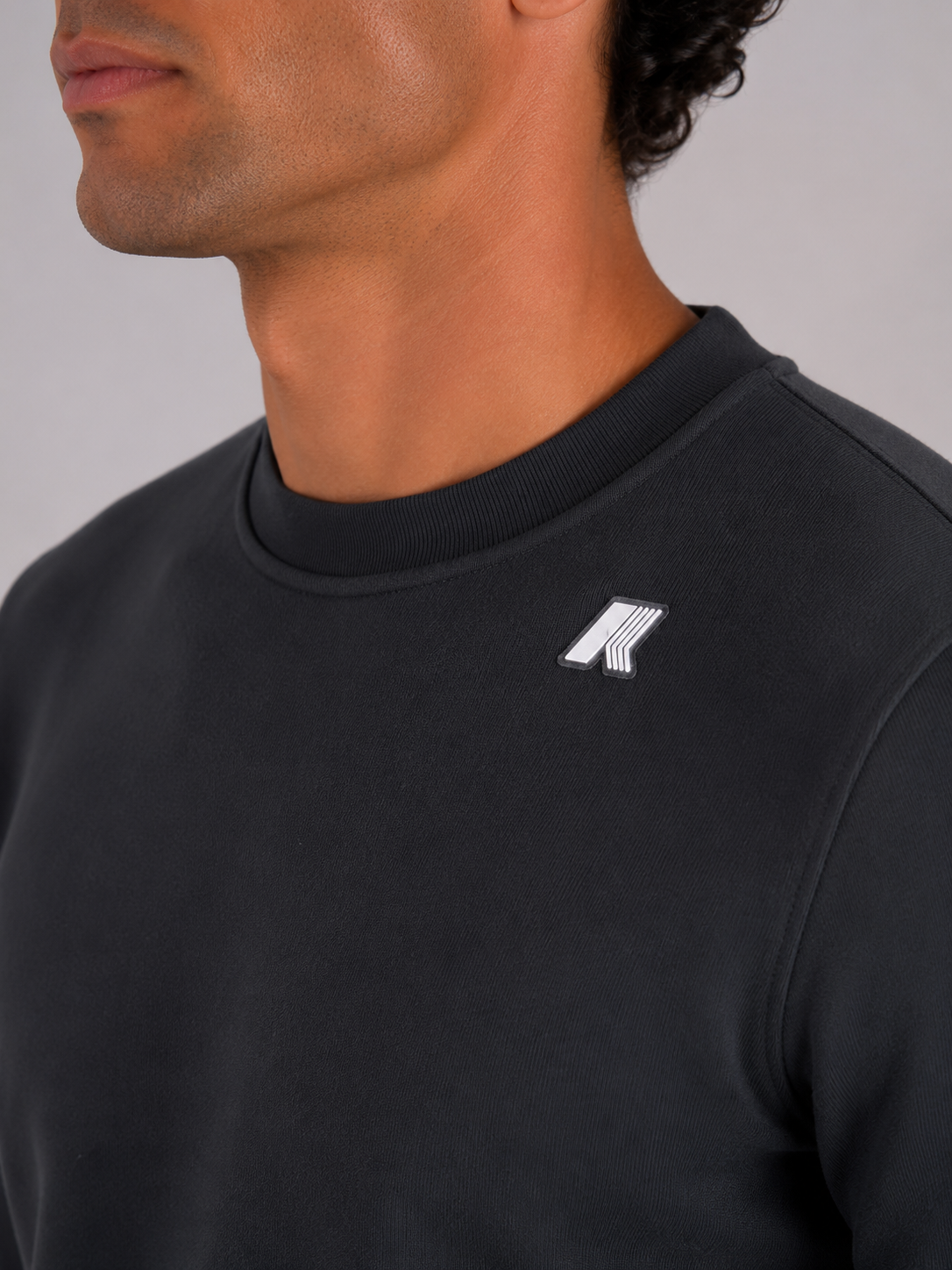 Felpa garzata Baptiste Heavy Fleece black pure