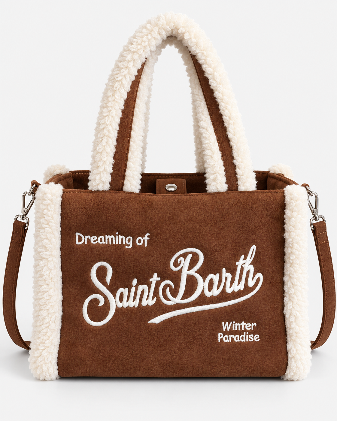 MC2 Saint Barth Borsa Donna Colette Shearling Cognac con Tracolla