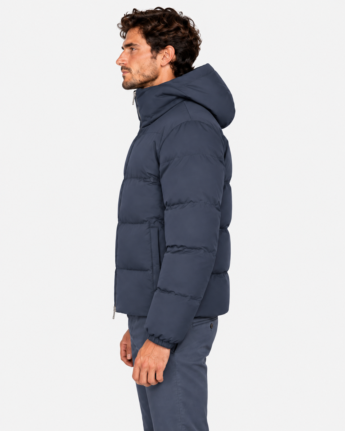 Herno Giacca uomo New Impact blu con cappuccio