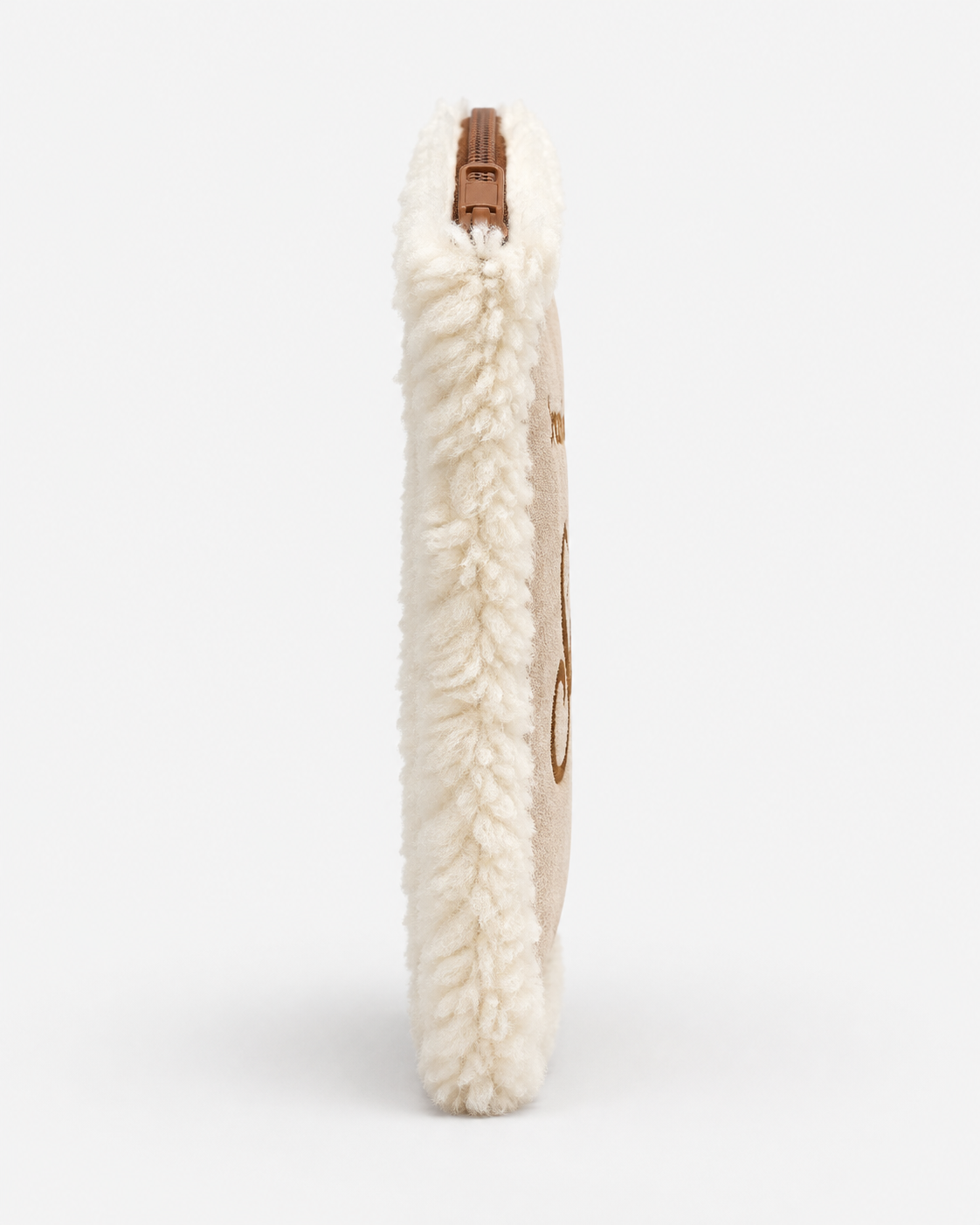 MC2 Saint Barth Pochette Donna Aline Shearling Beige e Panna