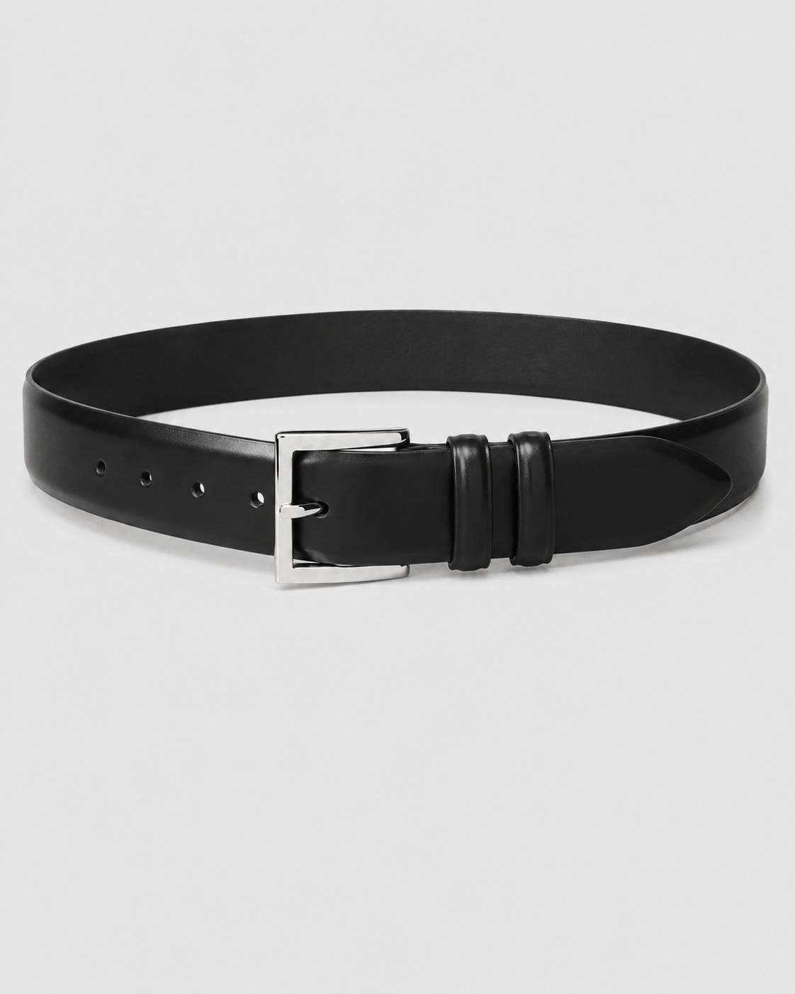 Cintura classica calf in pelle nero
