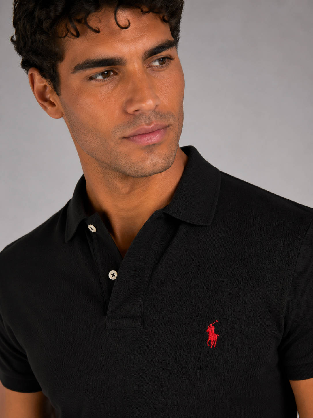 Polo in piqué Slim-Fit BLACK