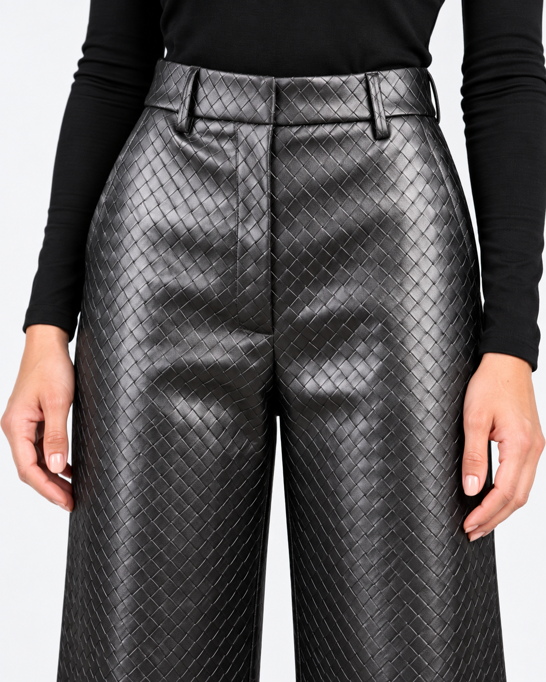 Imperial Pantalone Donna Nero in Ecopelle