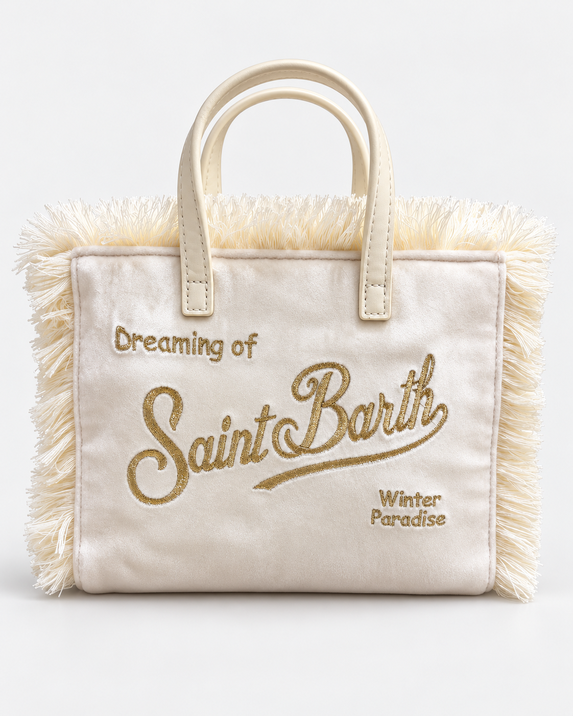 MC2 Saint Barth Borsa Donna Vanity Mini in Velluto Panna