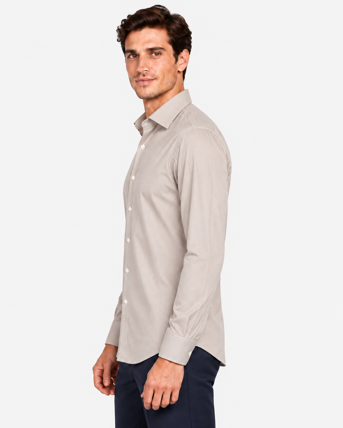 Archivium Camicia Tecnica Uomo tailor net flanel sand