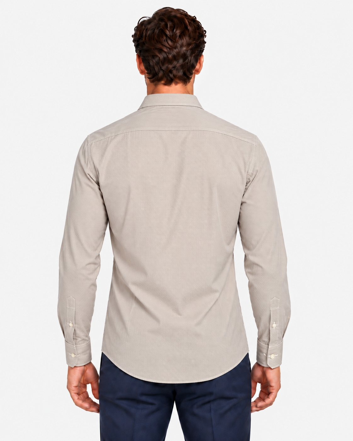 Archivium Camicia Tecnica Uomo tailor net flanel sand