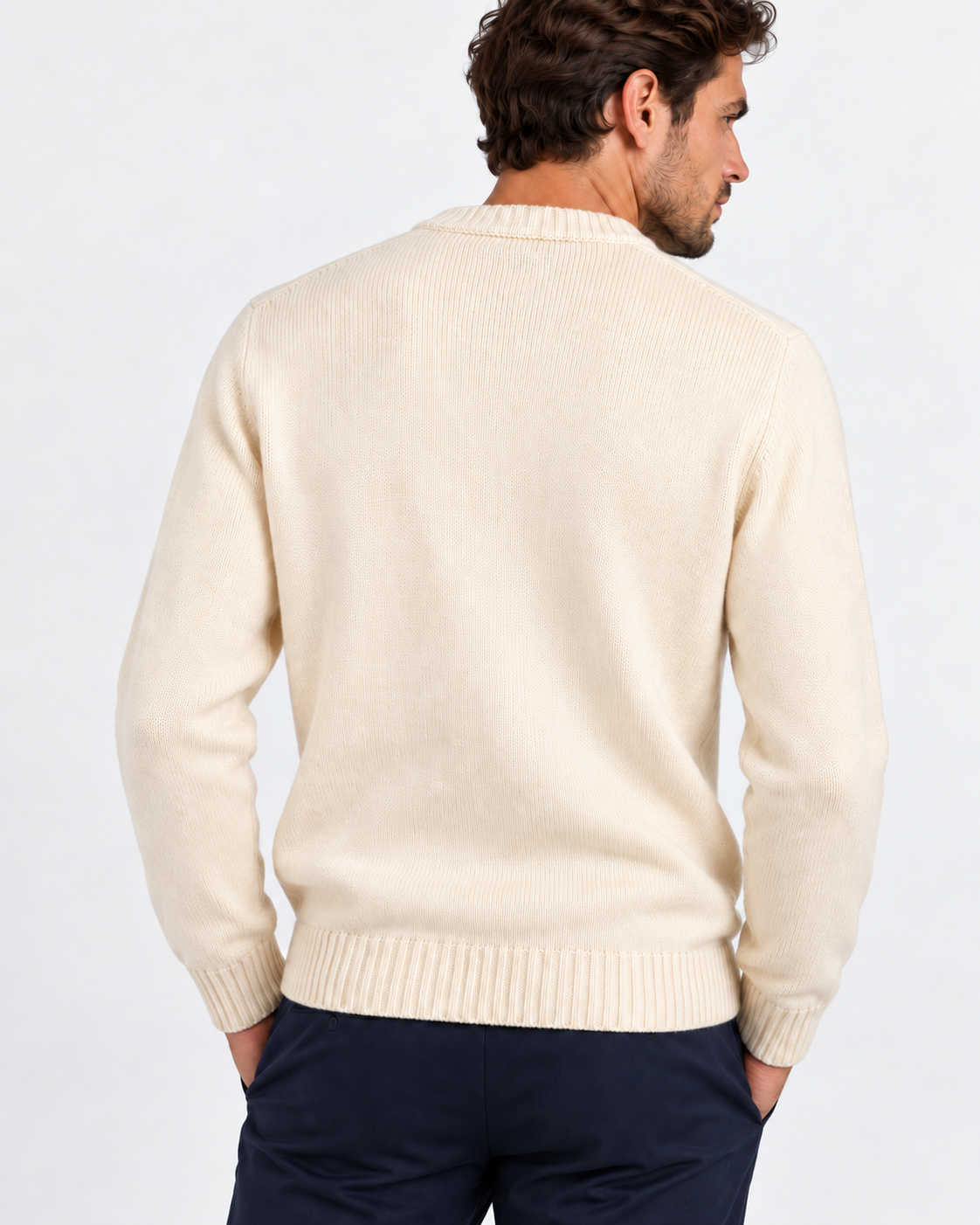 MC2 Saint Barth Maglia Uomo Bombardino Light Panna