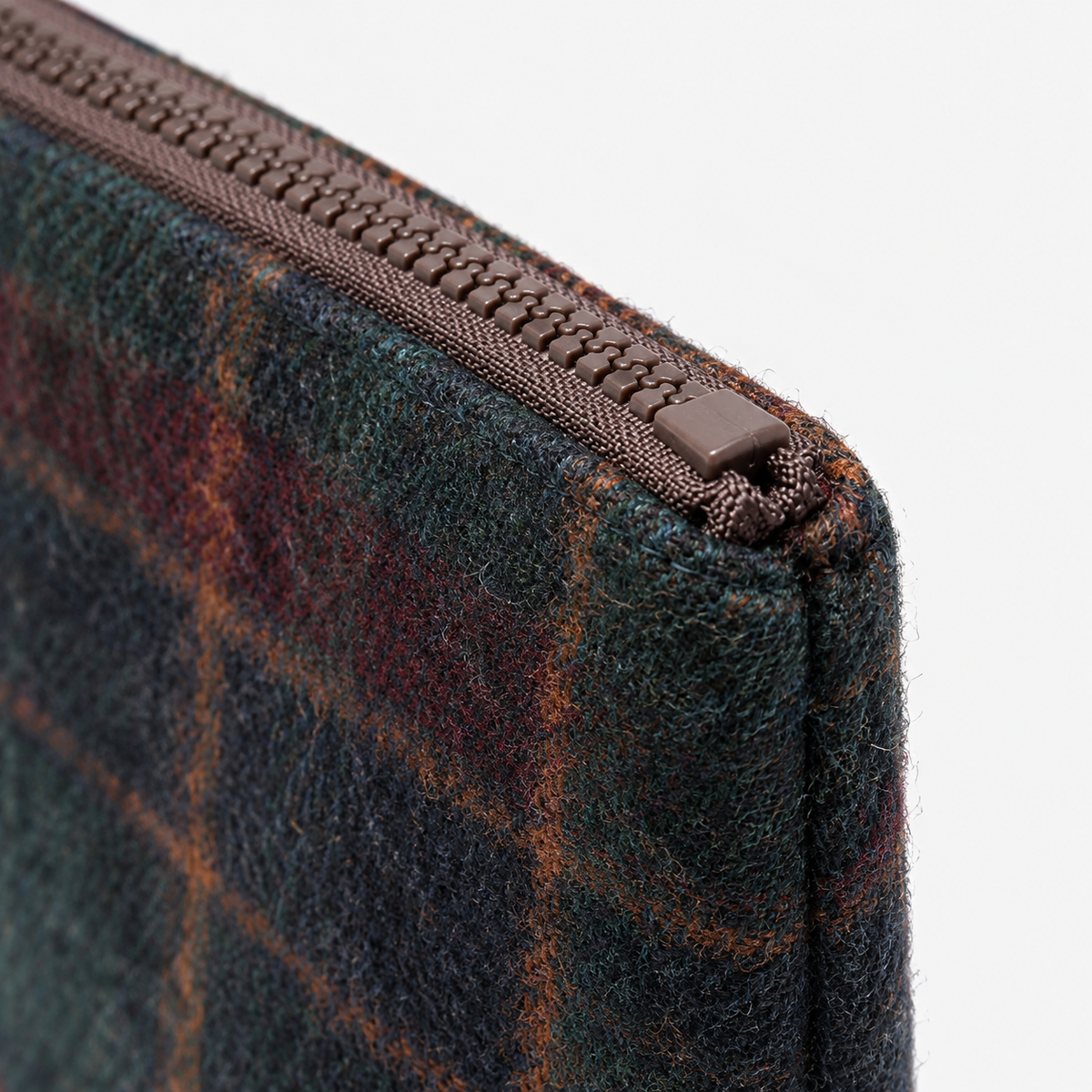 MC2 Saint Barth Pochette Donna Aline Wool Tartan Verde e Bordeaux