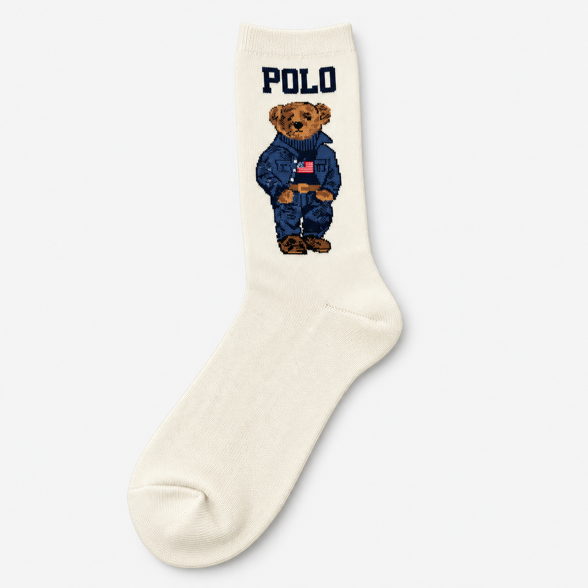 WOMEN'S POLO BEAR CREW SOCKS