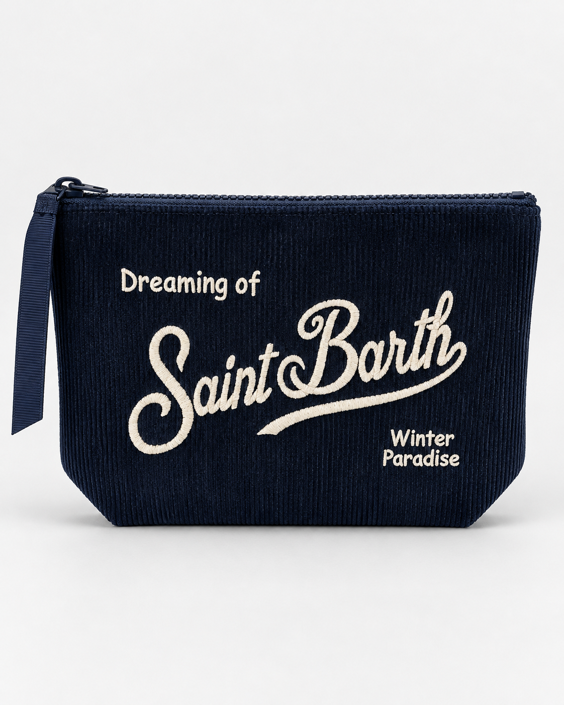 MC2 Saint Barth Pochette Donna Aline Corduroy in Velluto Blu