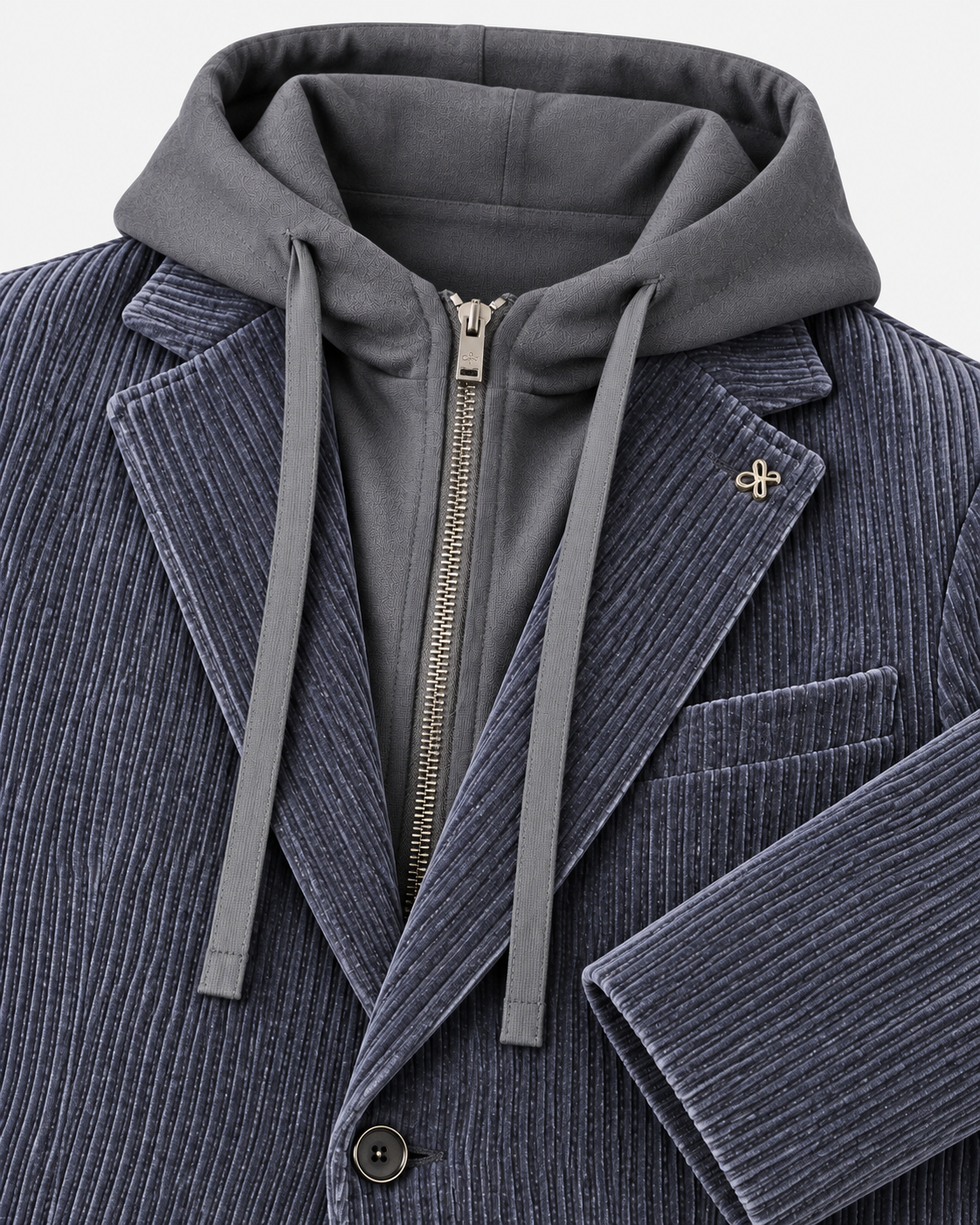 Distretto 12 Giacca Uomo Torino Blu con Cappuccio